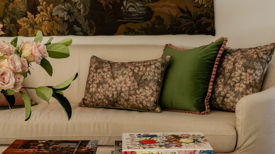 cushion covers arranged in the home for beautiful living