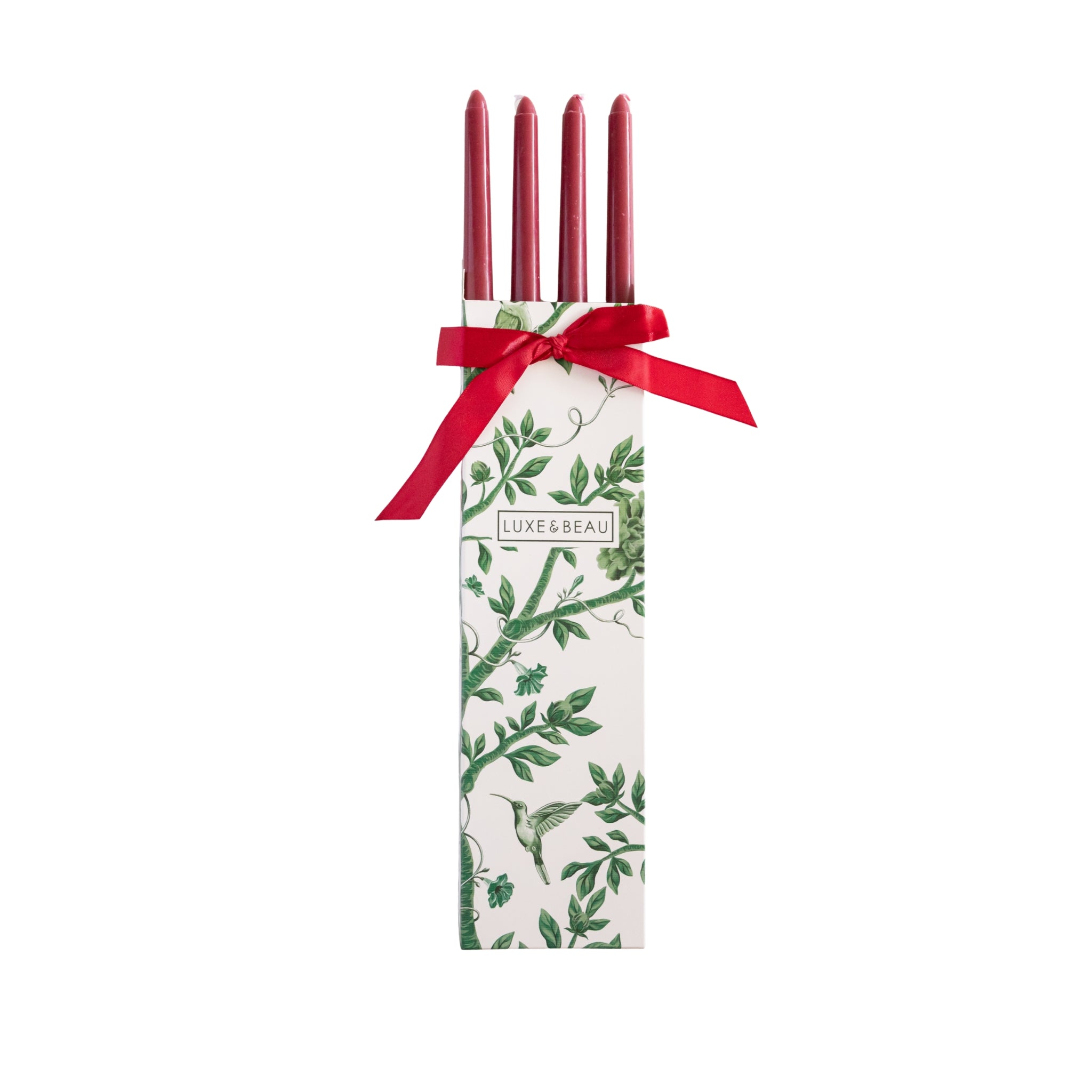 Carmine Taper Candles (Set of 4) - LUXE AND BEAU