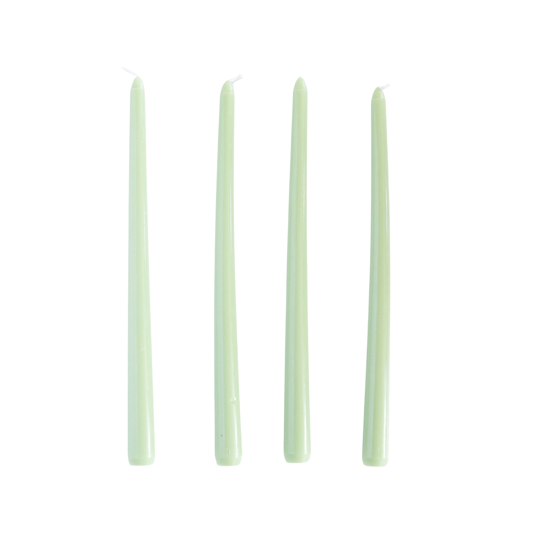 Willow Buds Green Taper Candles (Set of 4) - LUXE AND BEAU
