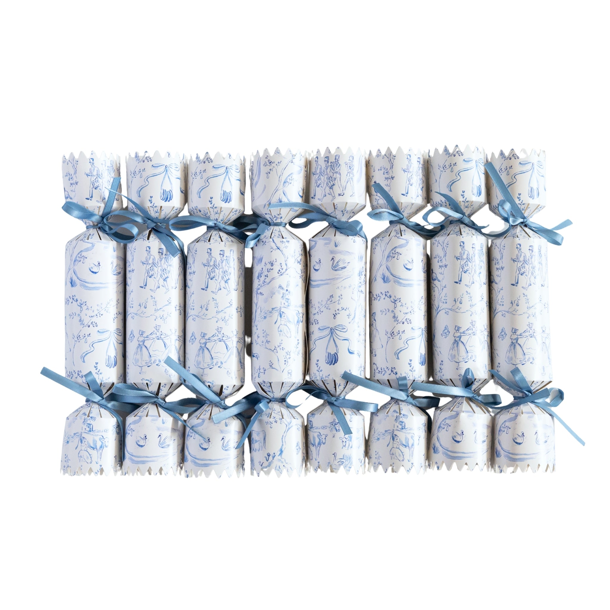 Blue and White Christmas Bon Bons (Set of 8) - LUXE AND BEAU
