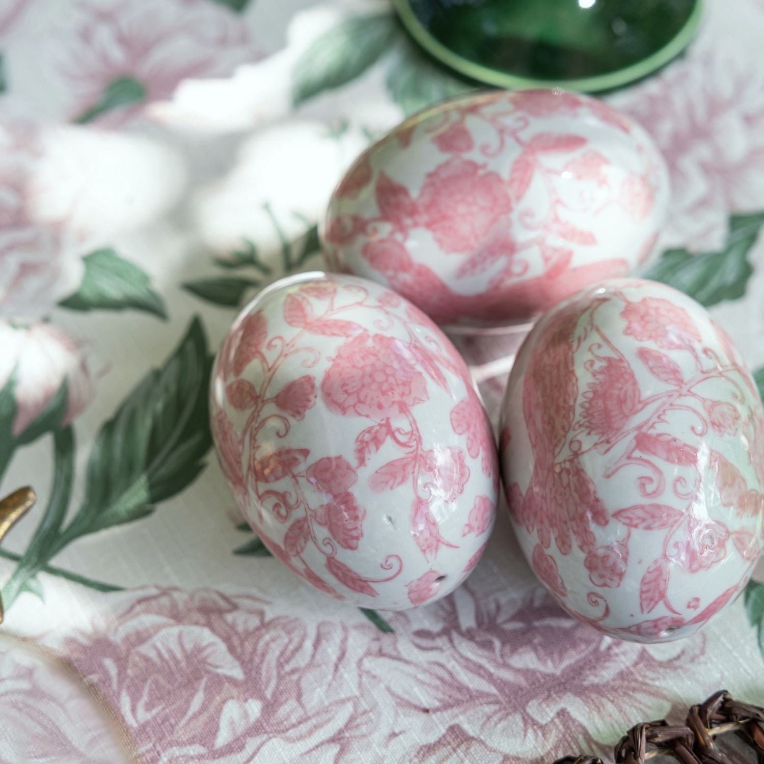 Pink Ceramic Easter Eggs (Set of 6) - LUXE AND BEAU