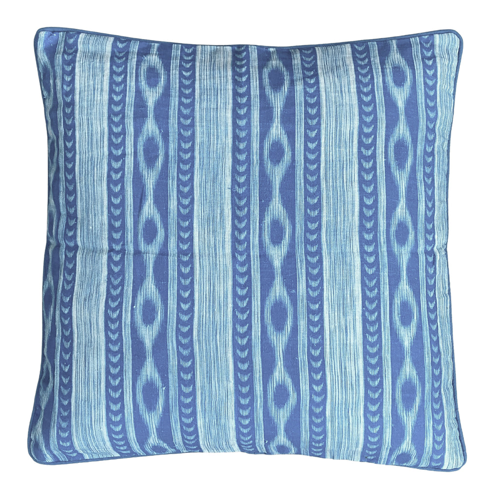 Buy Luxe Cushions & Linens - Blue Ikat Cushion Cover - By Luxe & Beau Designs 