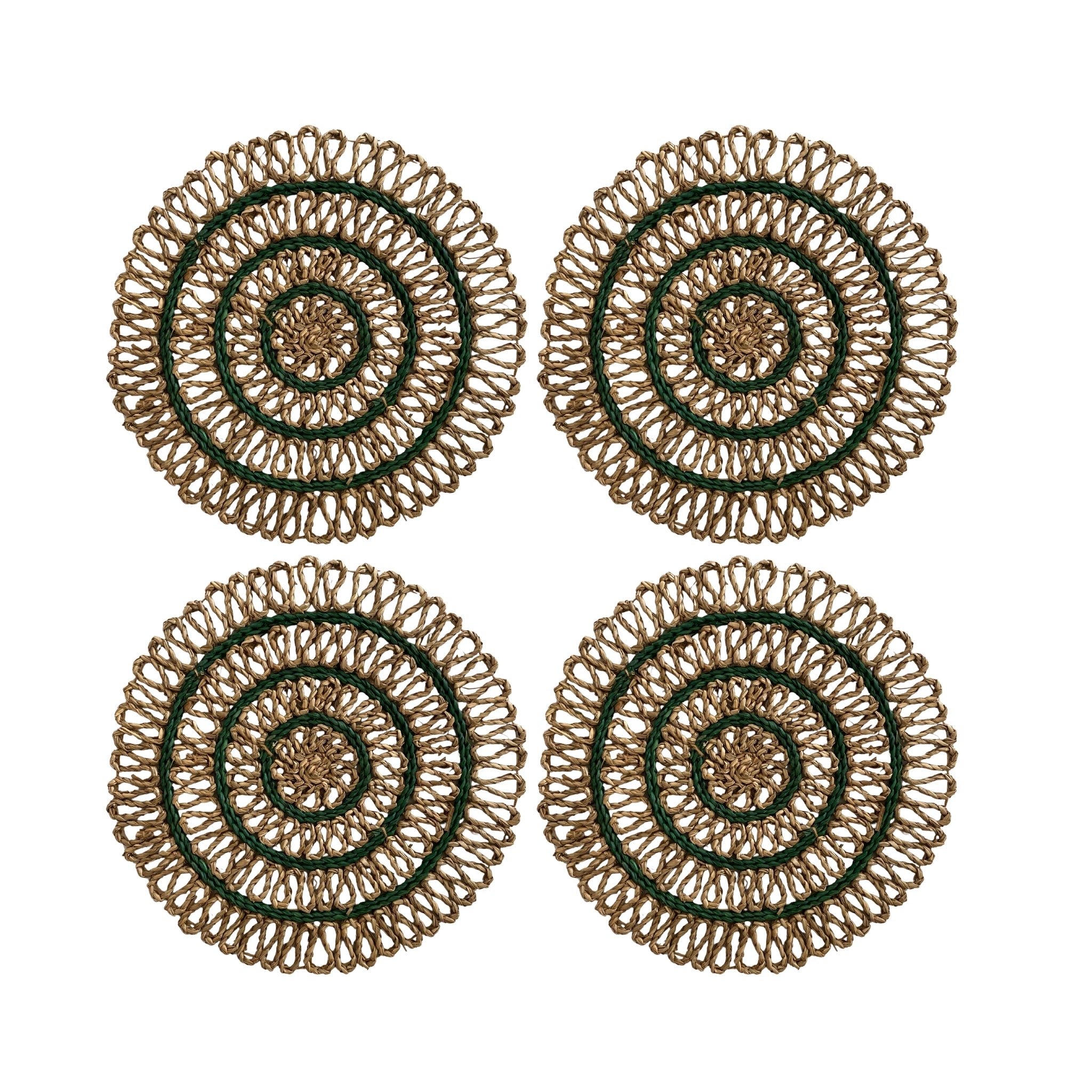 Green Seagrass Placemat (Set of 4) - LUXE AND BEAU