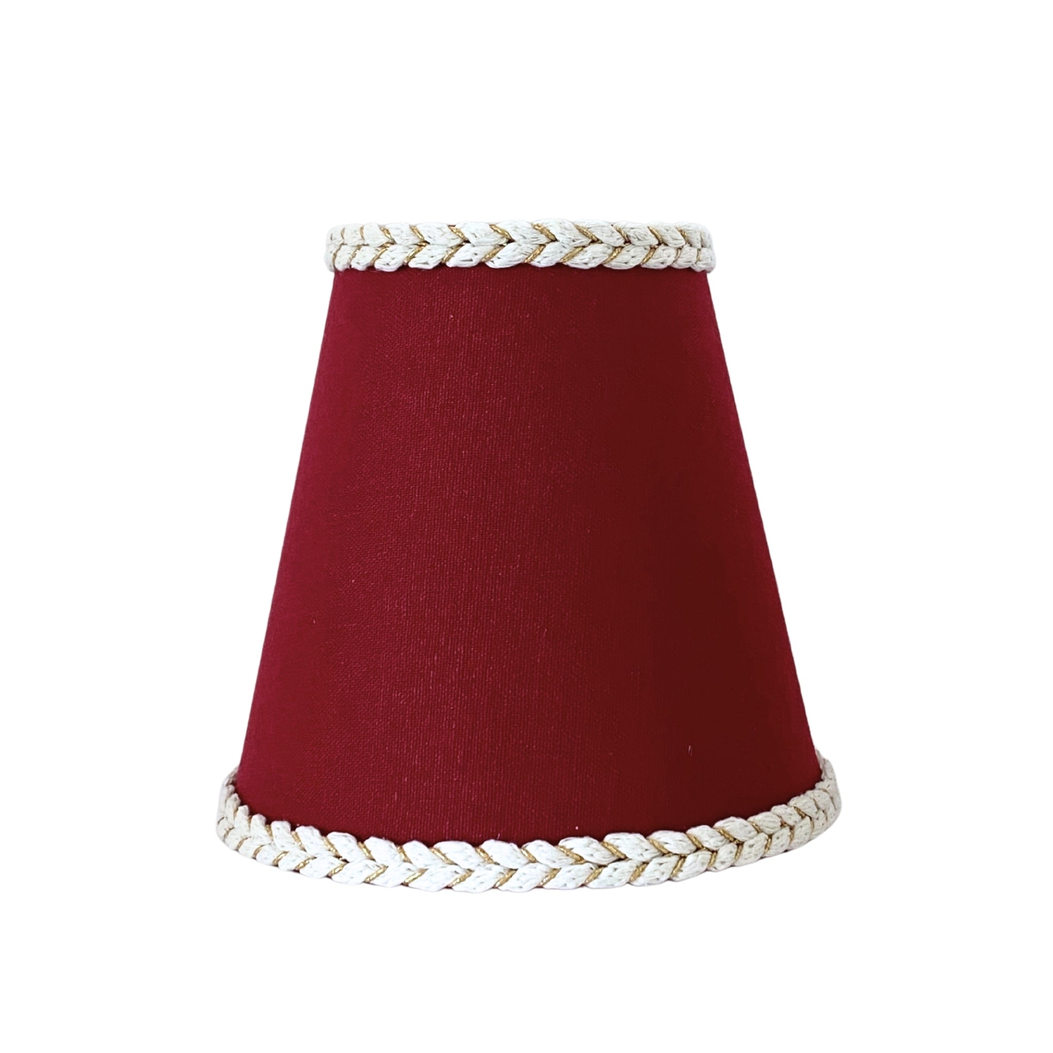 Rouge Braided Trim Lamp Shade - LUXE AND BEAU