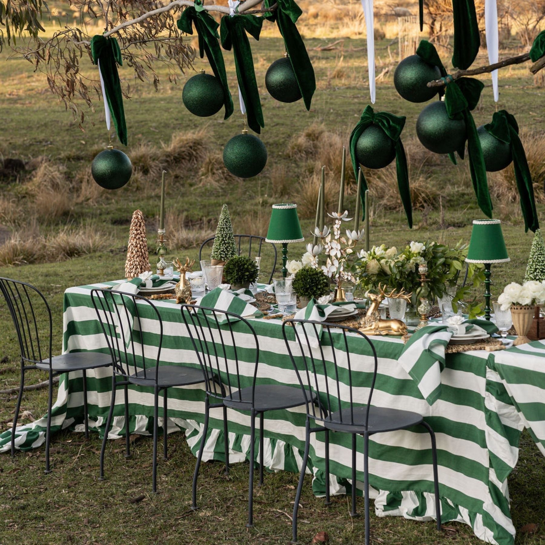Verdant Green Braided Trim Lamp Shade - LUXE AND BEAU