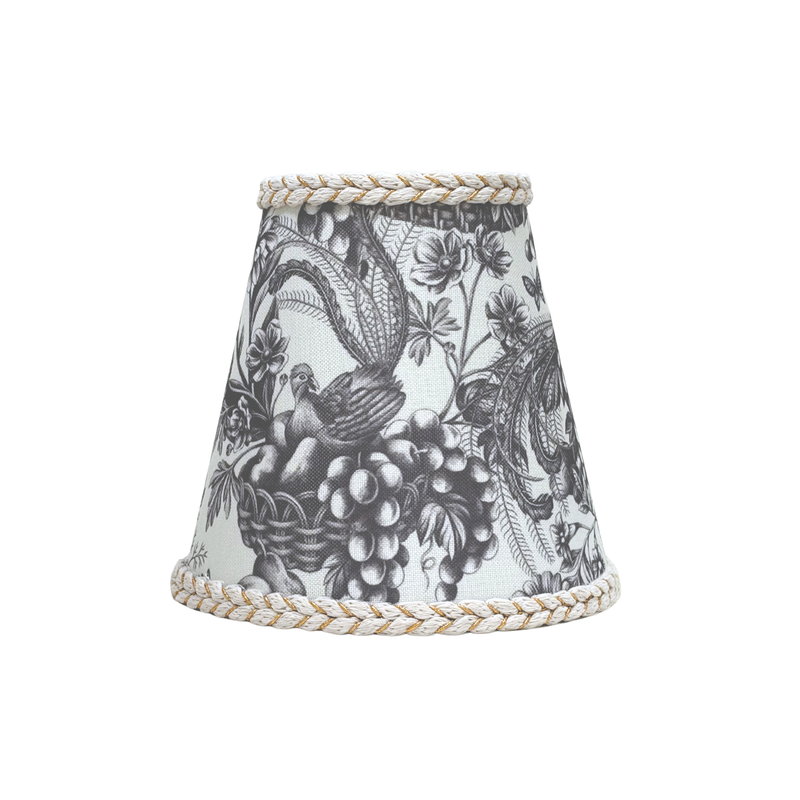 Black Toile Lamp Shade