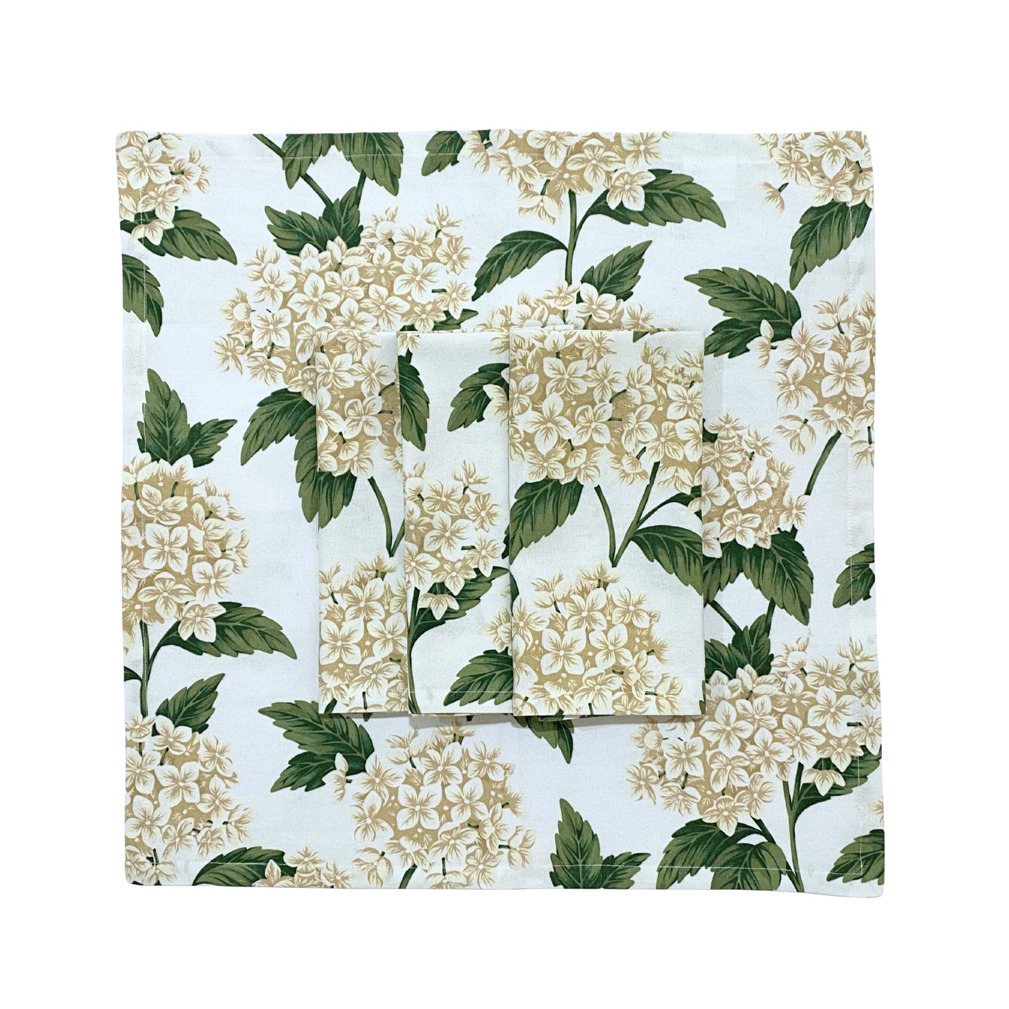 Cream Hydrangea Napkins (Set of 4) - LUXE AND BEAU