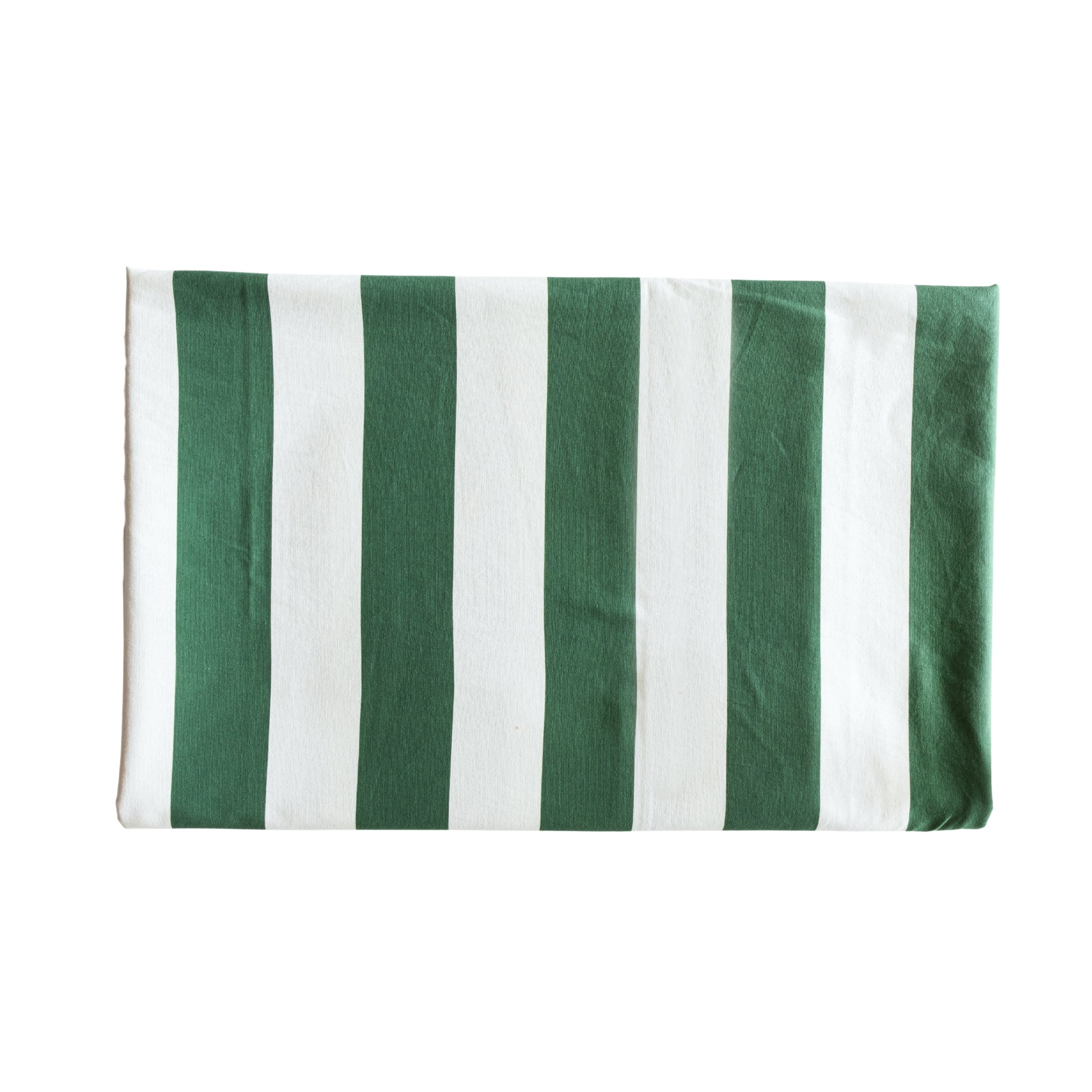 Verdant Green Ruffle Stripe Table Cloth - LUXE AND BEAU