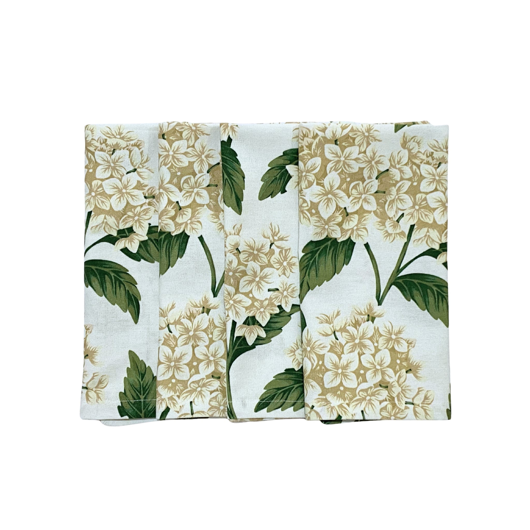 Cream Hydrangea Napkins (Set of 4) - LUXE AND BEAU