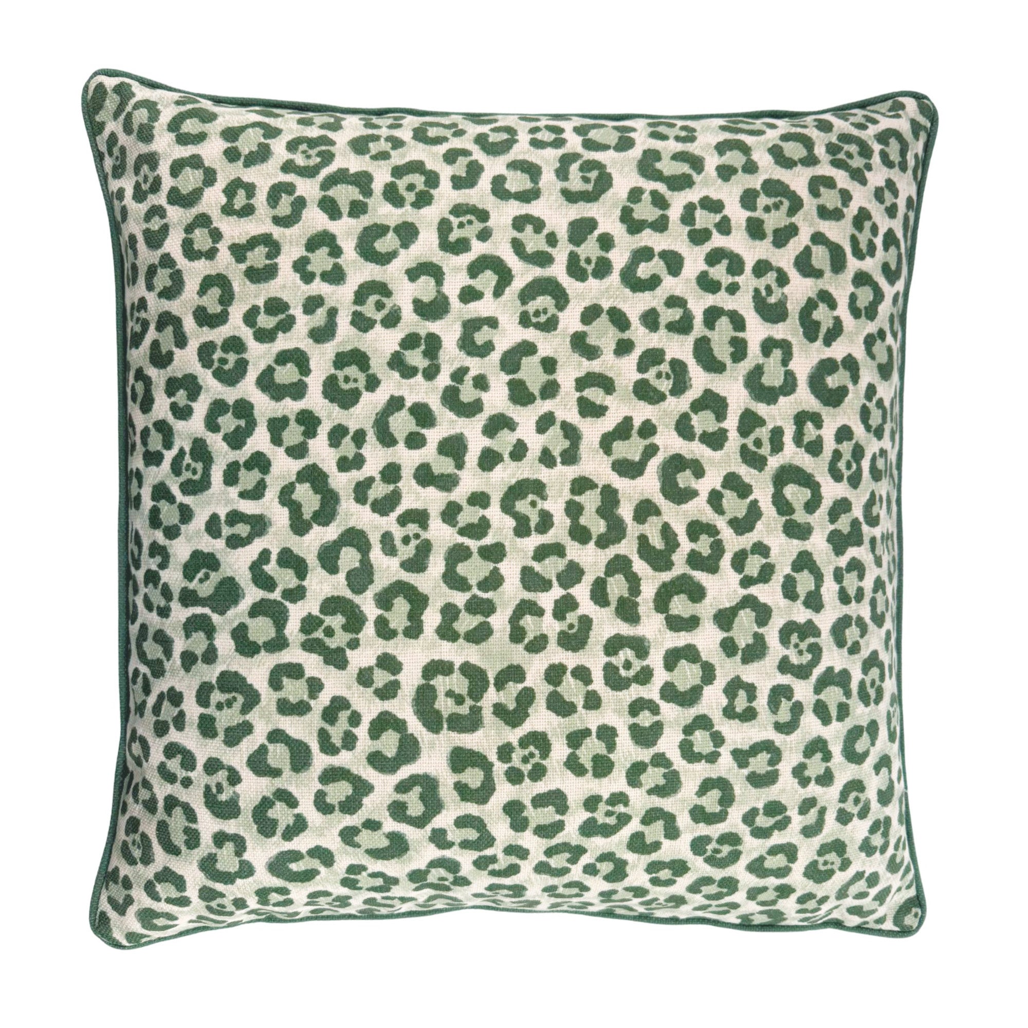 Outdoor Emerald Leopard Cushion Cover 50x50cm - LUXE AND BEAU