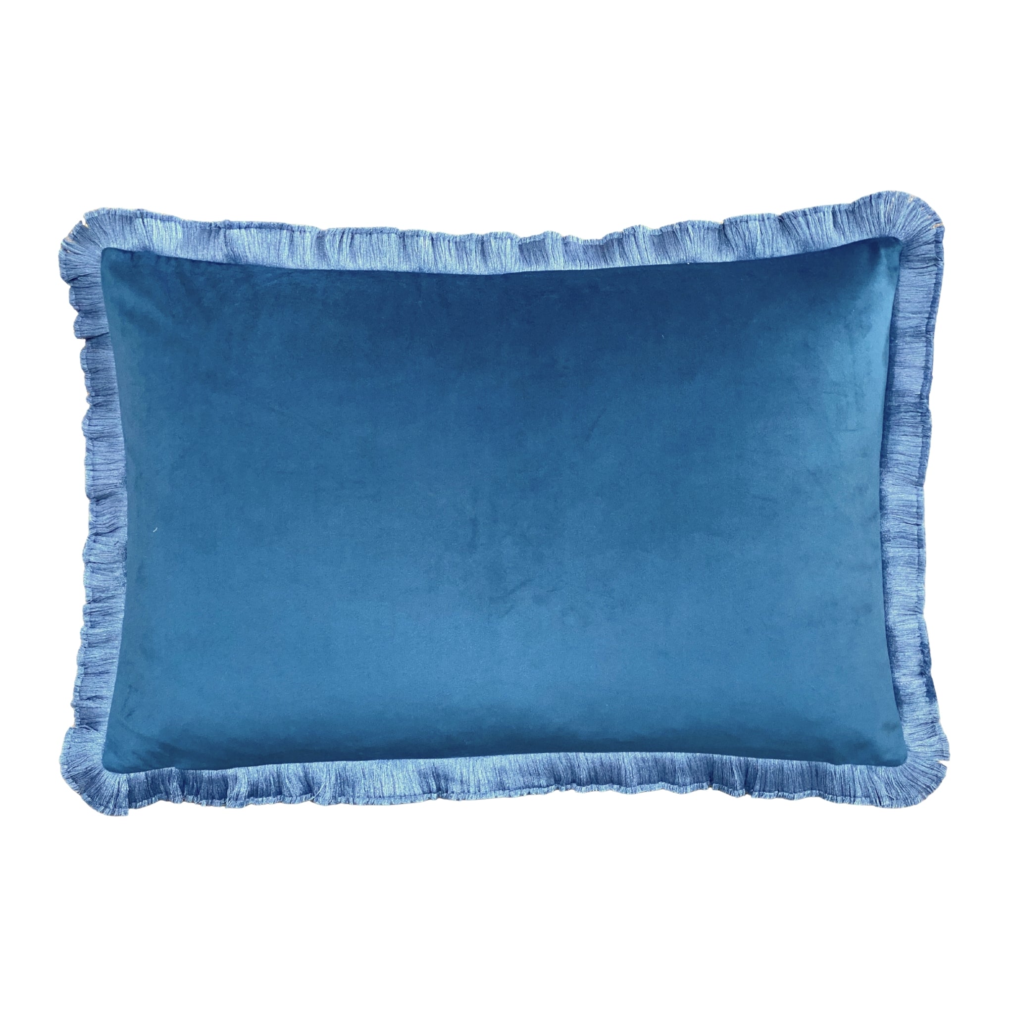 Blue Velvet Cushion 40x60cm - LUXE AND BEAU