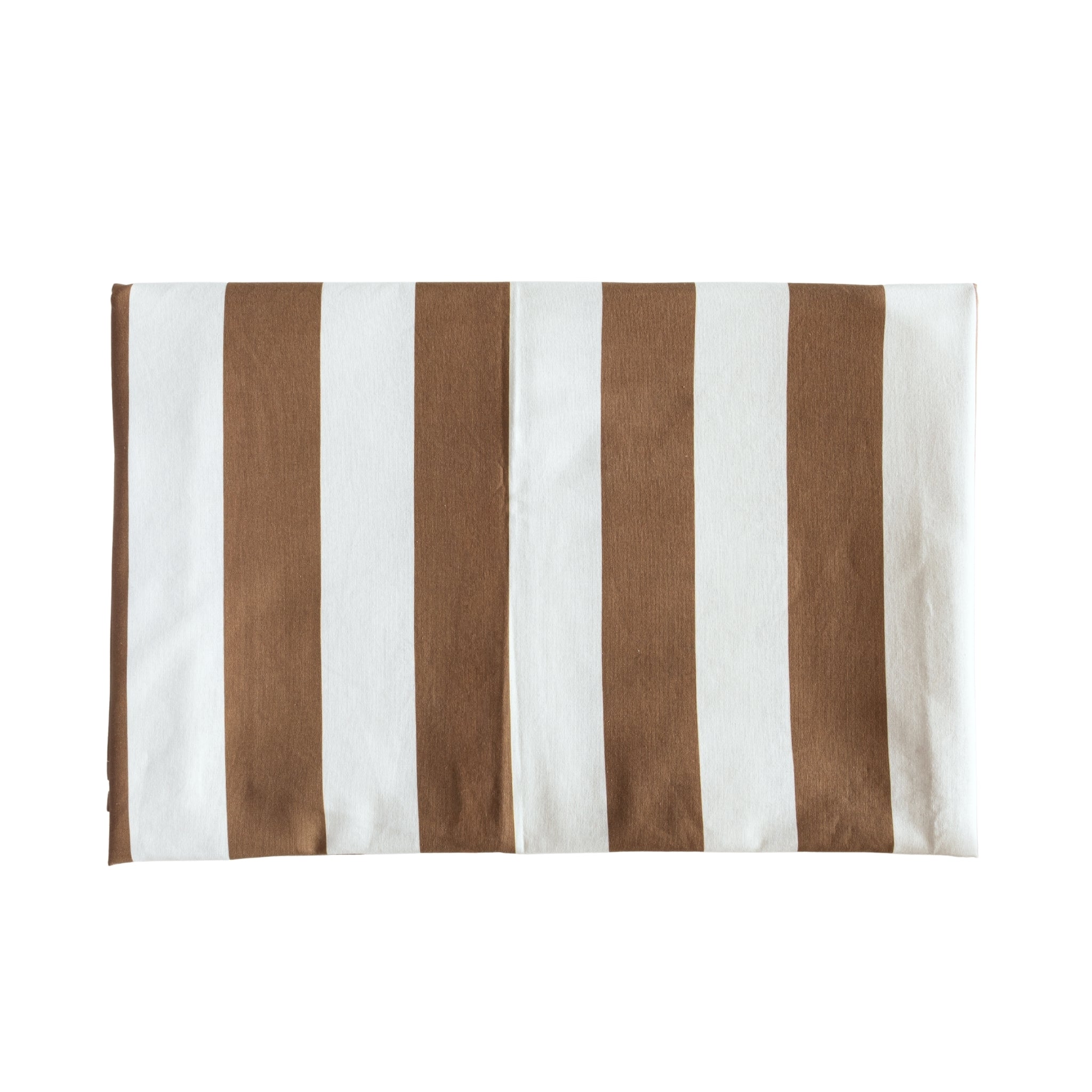 Mocha Ruffle Stripe Table Cloth - LUXE AND BEAU