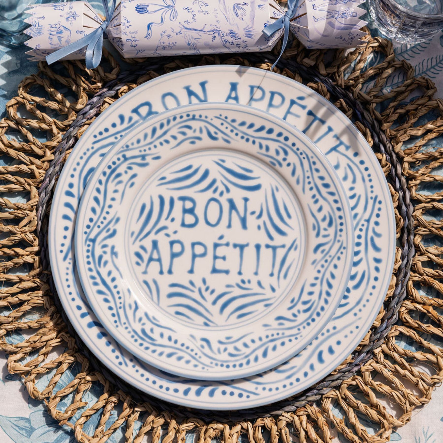 Blue Bon Appetit Starter Plate - LUXE AND BEAU