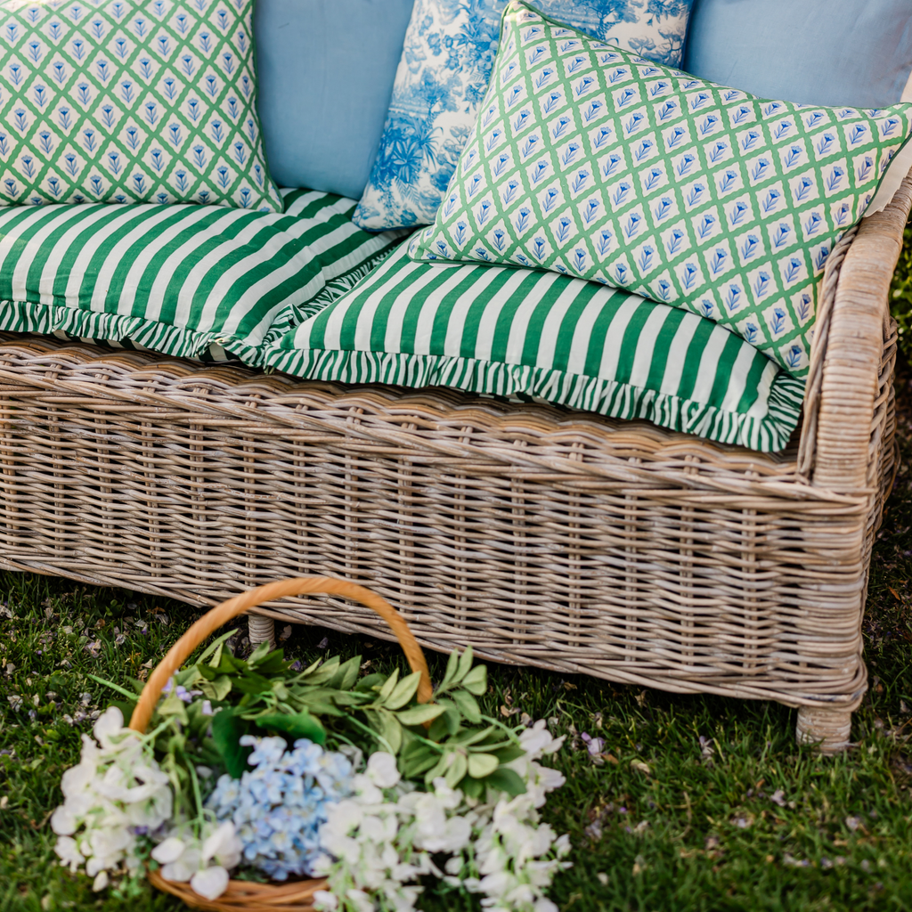 Buy Luxe Cushions & Linens - Garden Trellis Linen Cushion Cover 40 x 60 - By Luxe & Beau Designs 