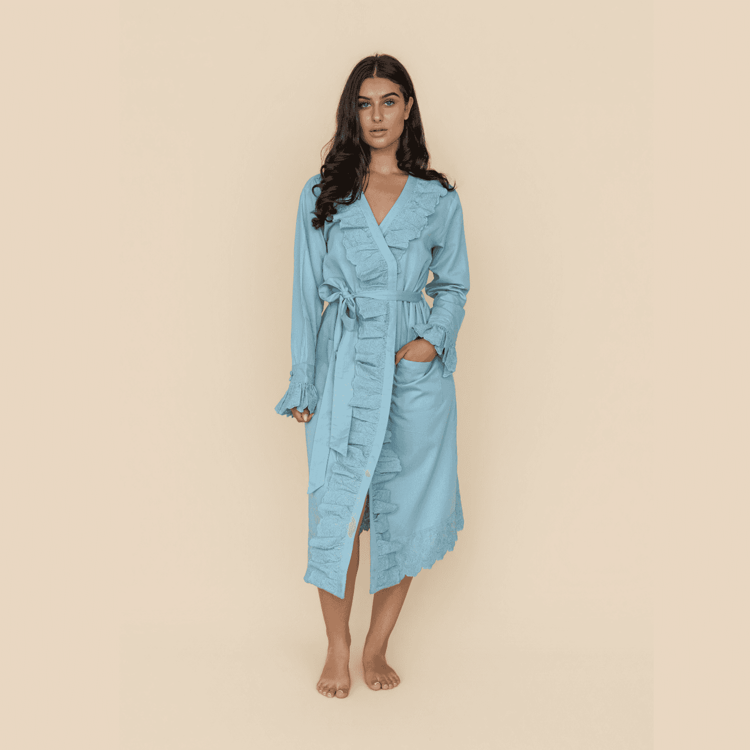Blue Heirloom Lace Robe - LUXE AND BEAU