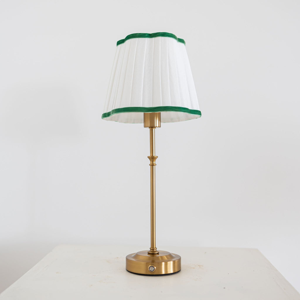 Buy Luxe Cushions & Linens - Green Scallop Shade USB Table Lamp - By Luxe & Beau Designs 