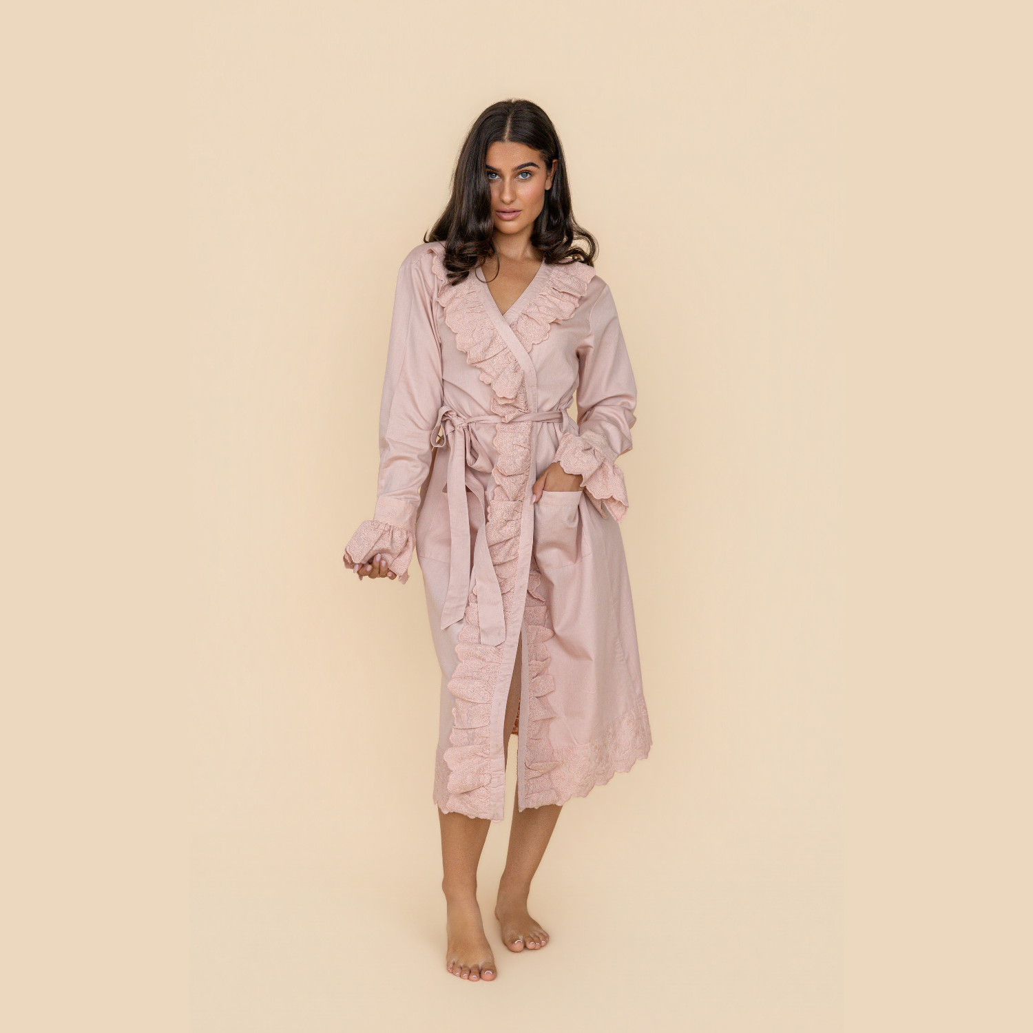Rose Heirloom Lace Robe - LUXE AND BEAU