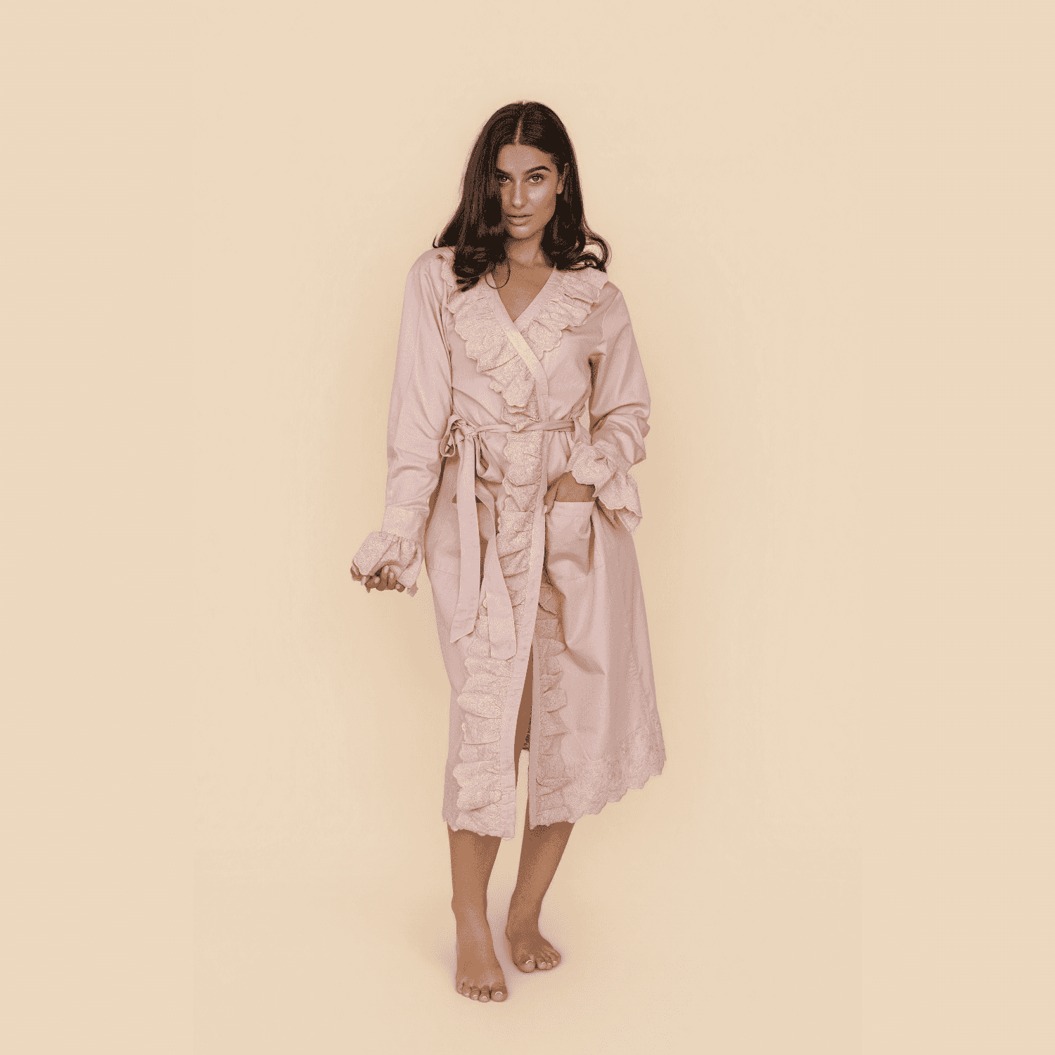 Rose Heirloom Lace Robe - LUXE AND BEAU