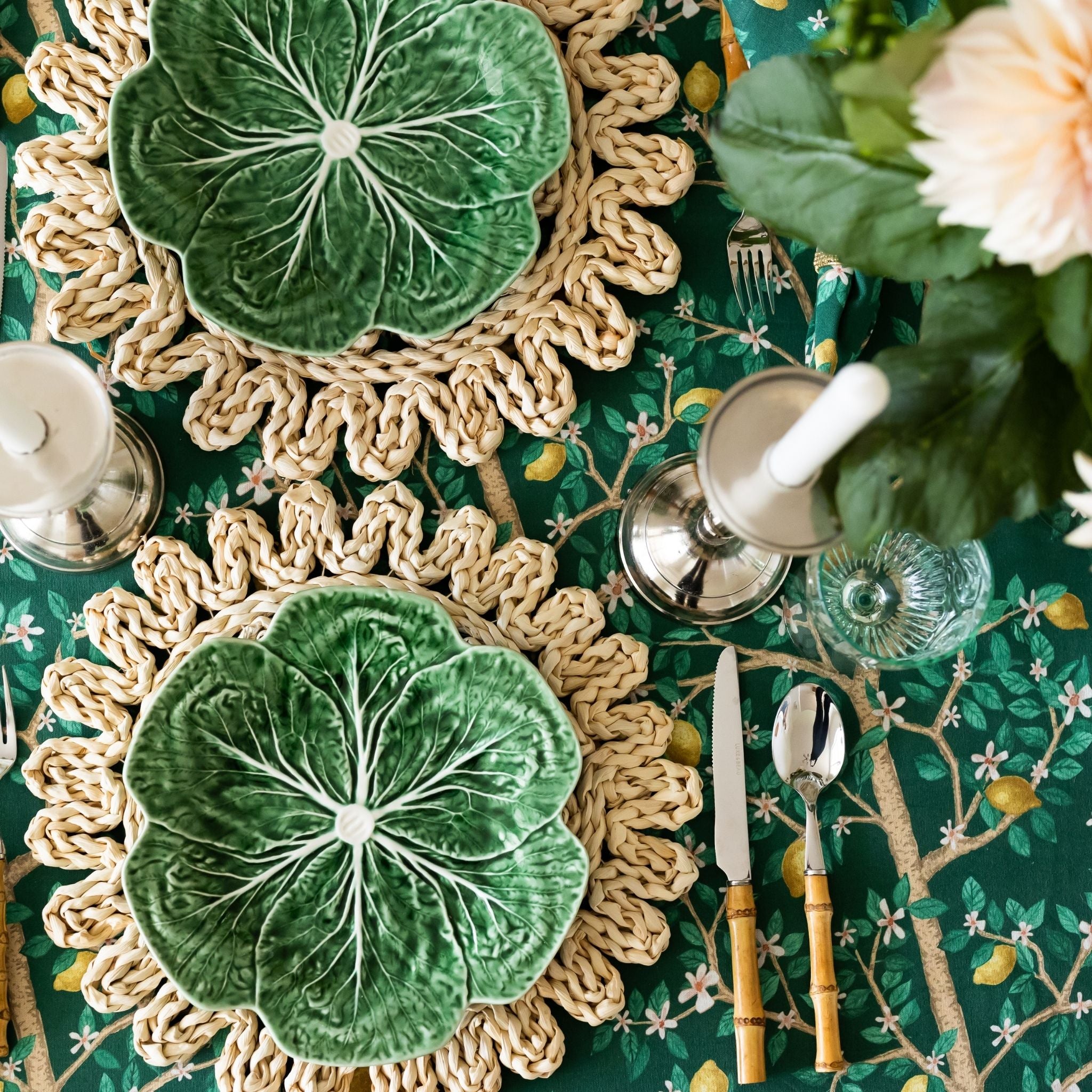 Green Cabbage Dinner Plate - LUXE AND BEAU