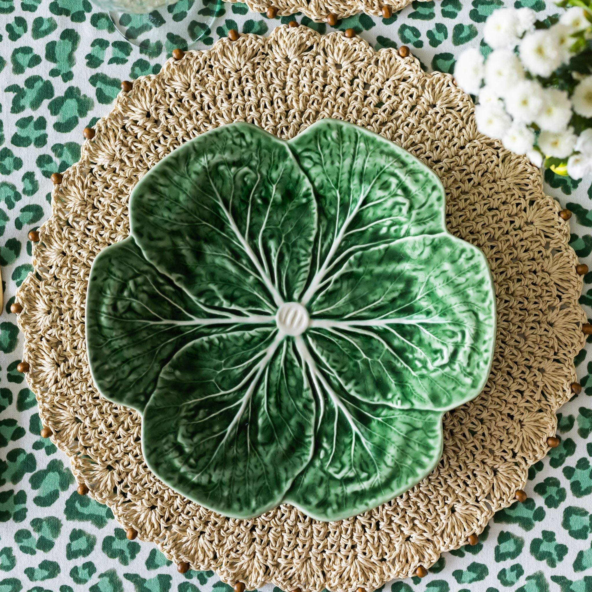 Green Cabbage Dinner Plate - LUXE AND BEAU