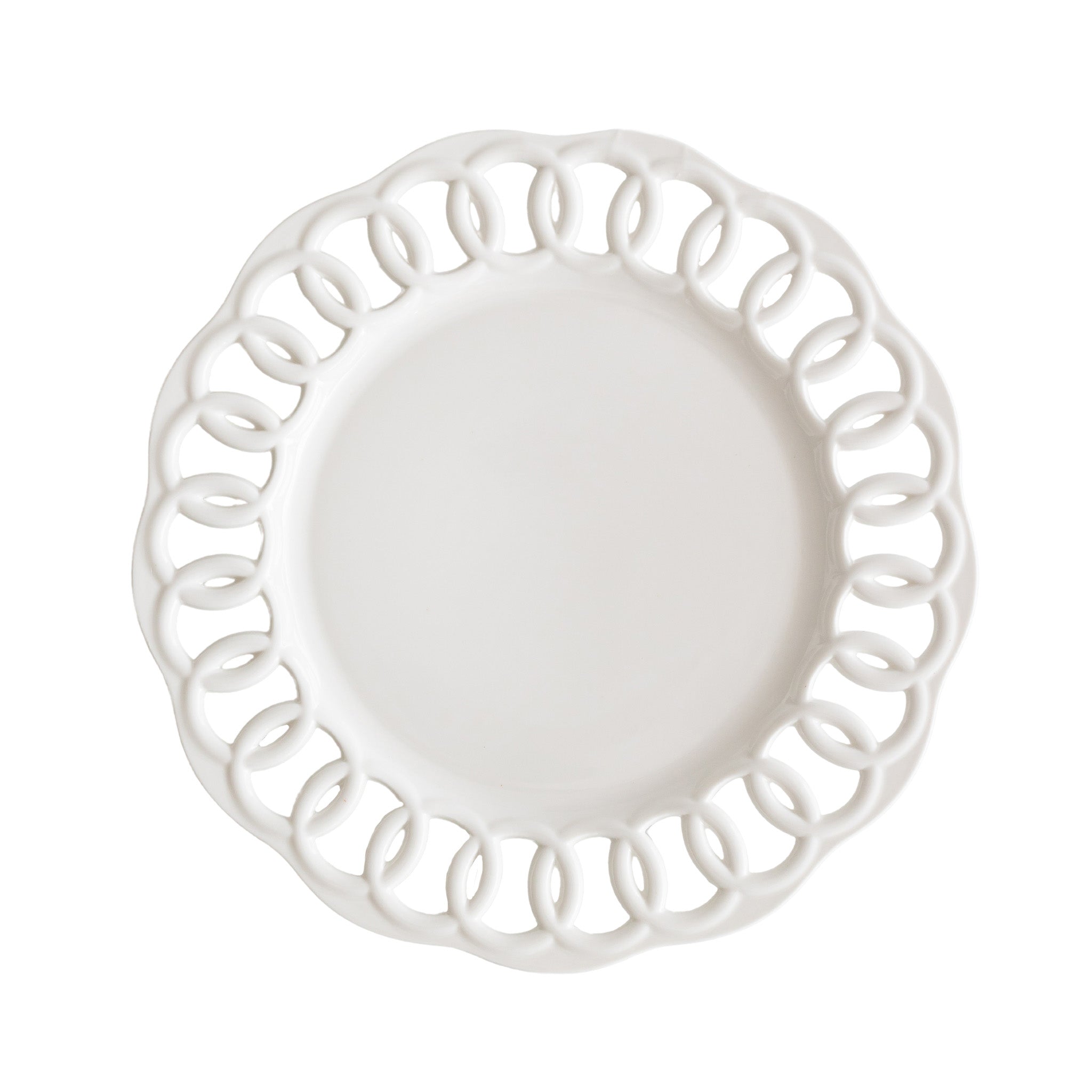 Buy Luxe Cushions & Linens - Lace Trellis Dinner Plate - By Luxe & Beau Designs