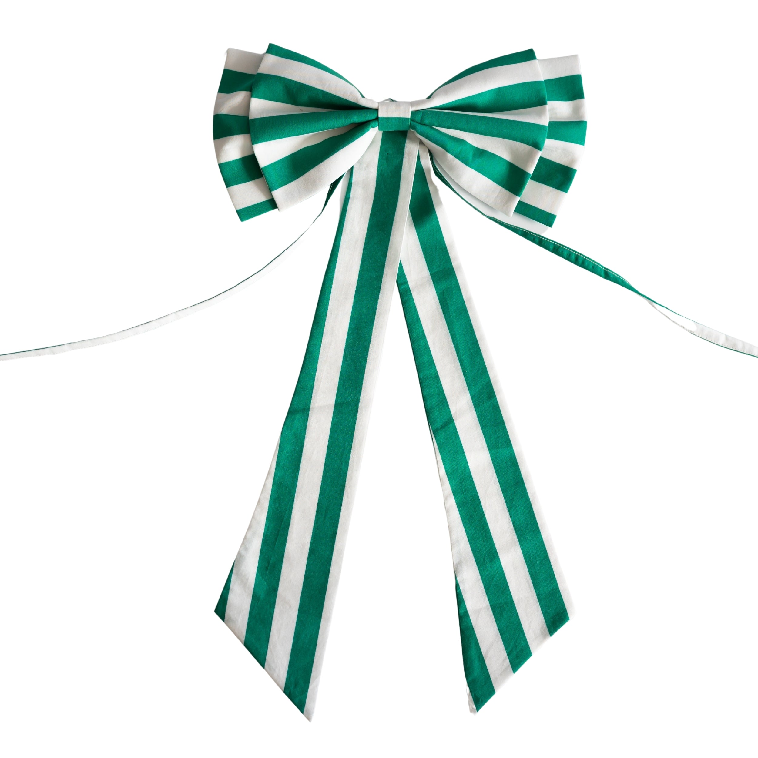 Green Stripe Bow - LUXE AND BEAU