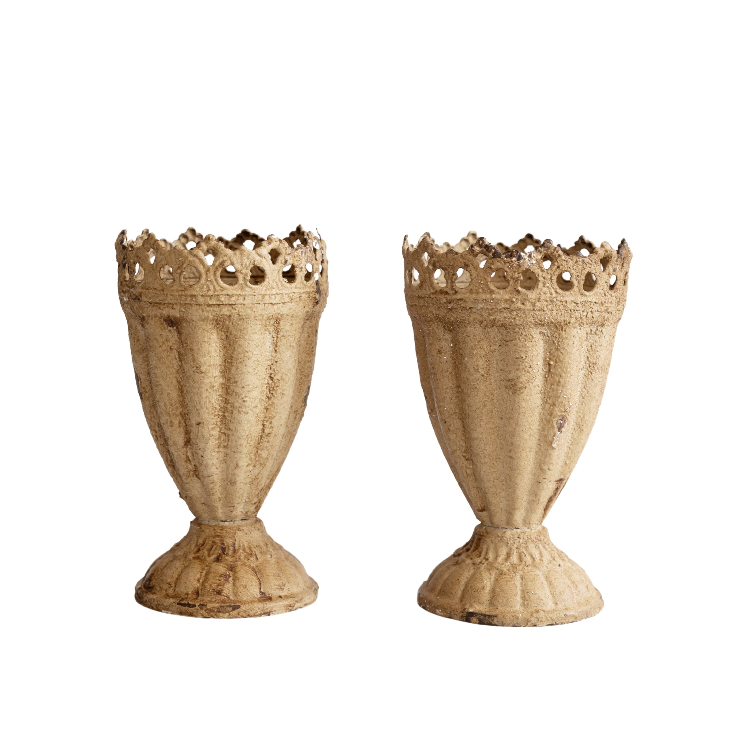 Small Rustic Gold Vase (Set of 2) - LUXE AND BEAU
