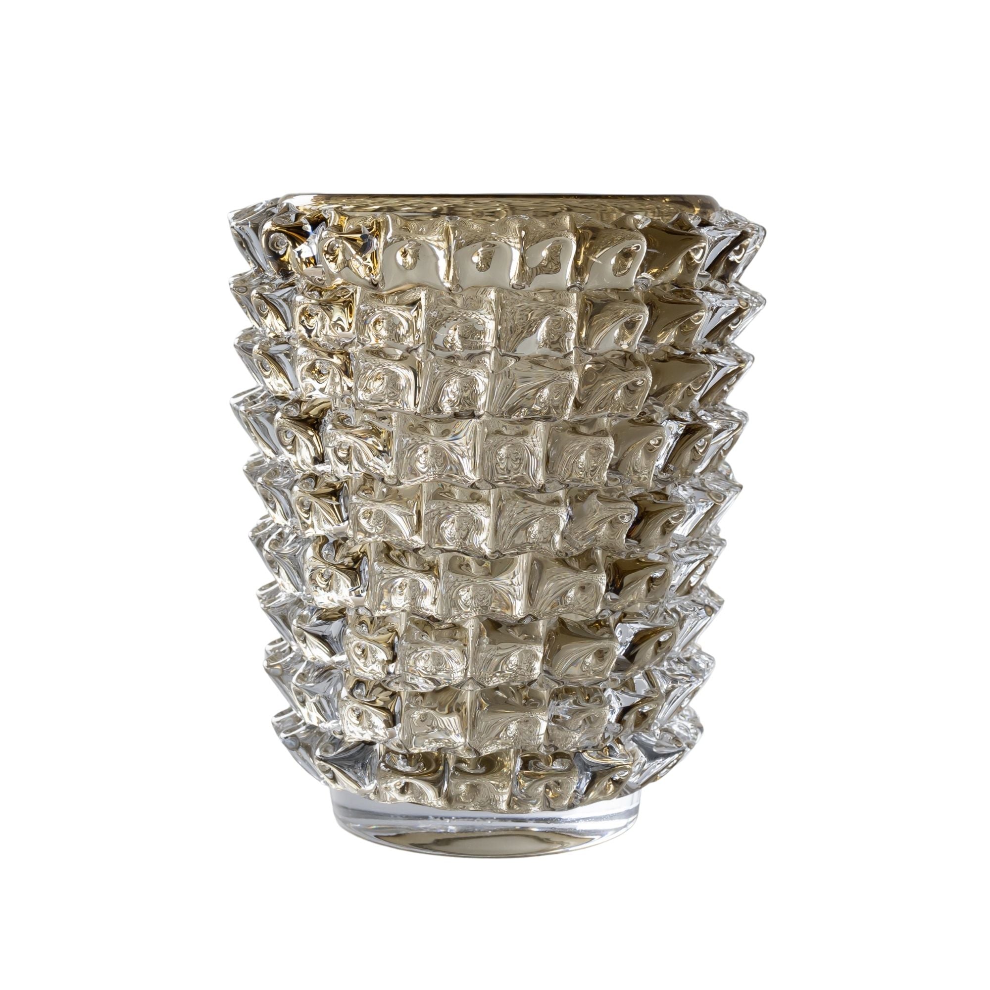 Amara Spike Glass Vase Cognac - LUXE AND BEAU