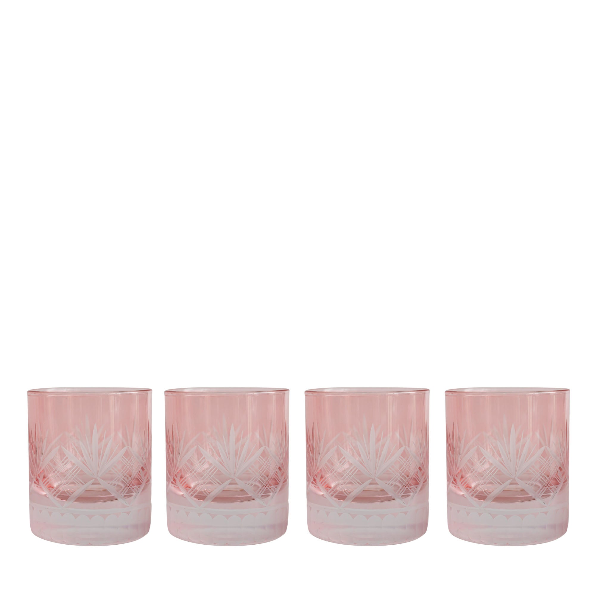 Blush Cut Glass Tumbler (Set of 4) - LUXE AND BEAU