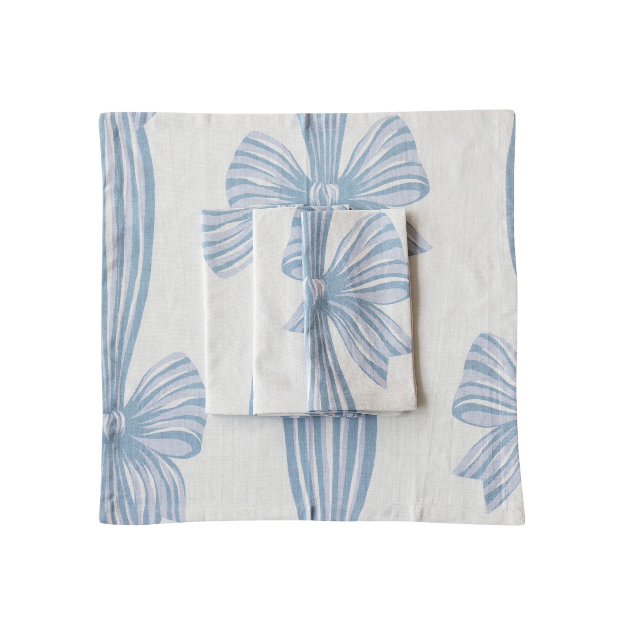 Grace Bows Napkin Blue (Set of 4) - LUXE AND BEAU