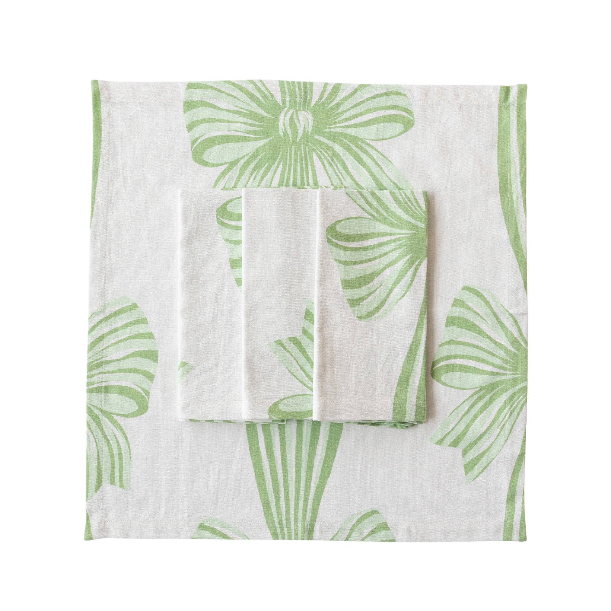 Grace Bows Napkin Pale Green (Set of 4) - LUXE AND BEAU
