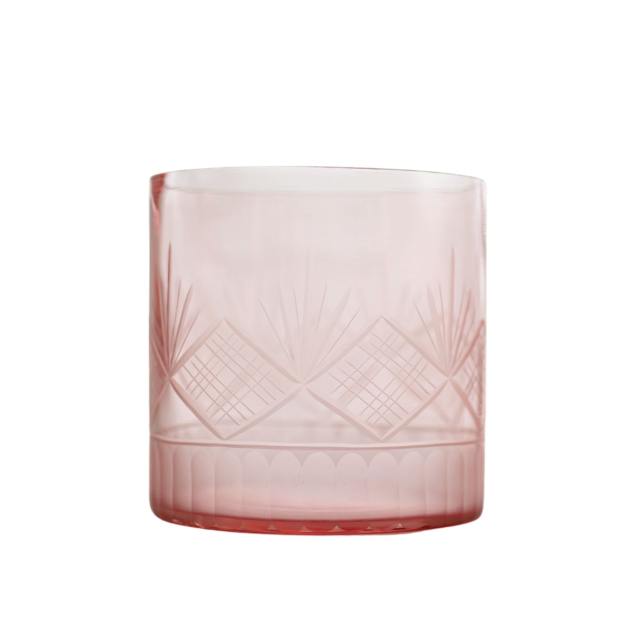 Blush Etched Glass Vase - LUXE AND BEAU