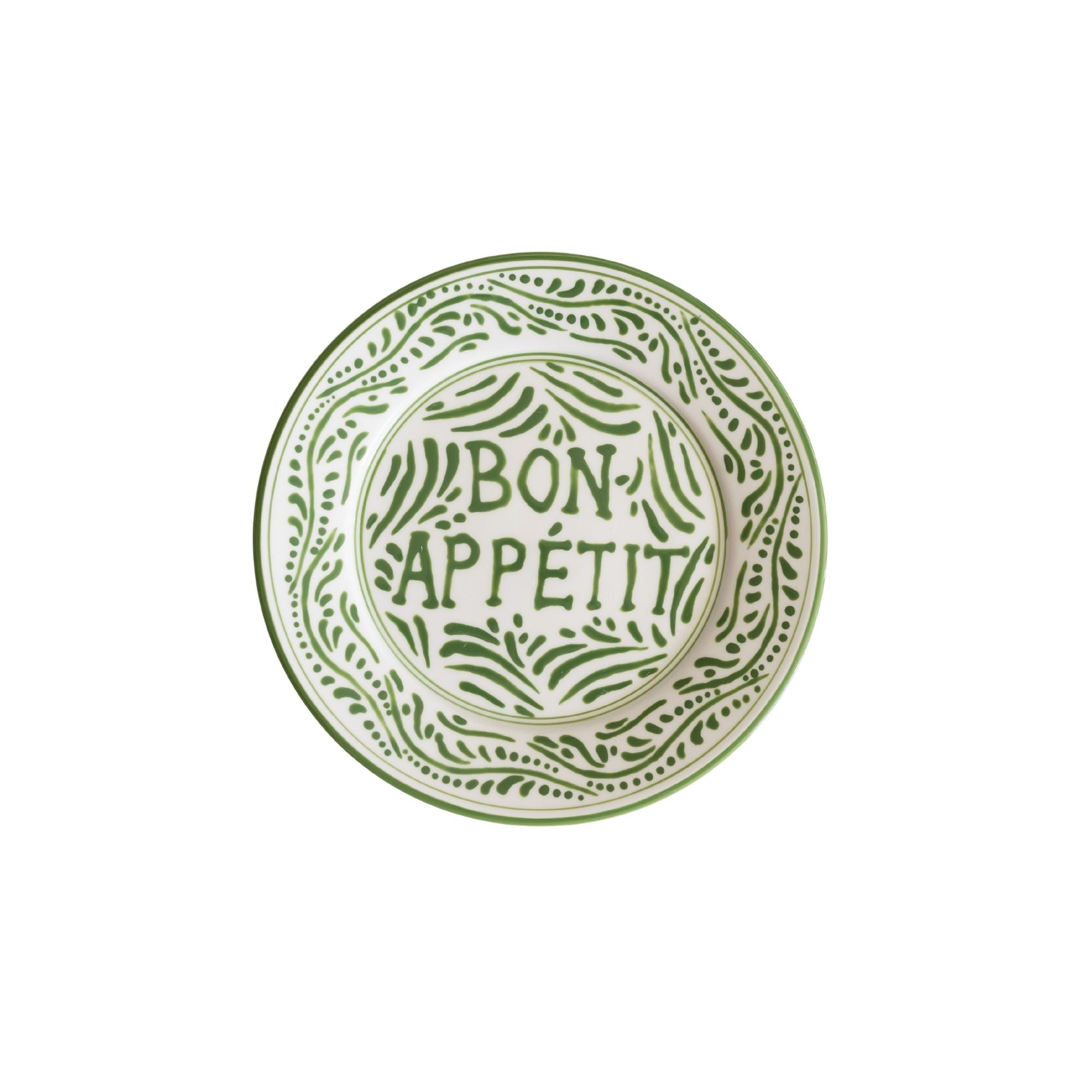 Buy Luxe Cushions & Linens - Green Bon Appetit Starter Plate - By Luxe & Beau Designs