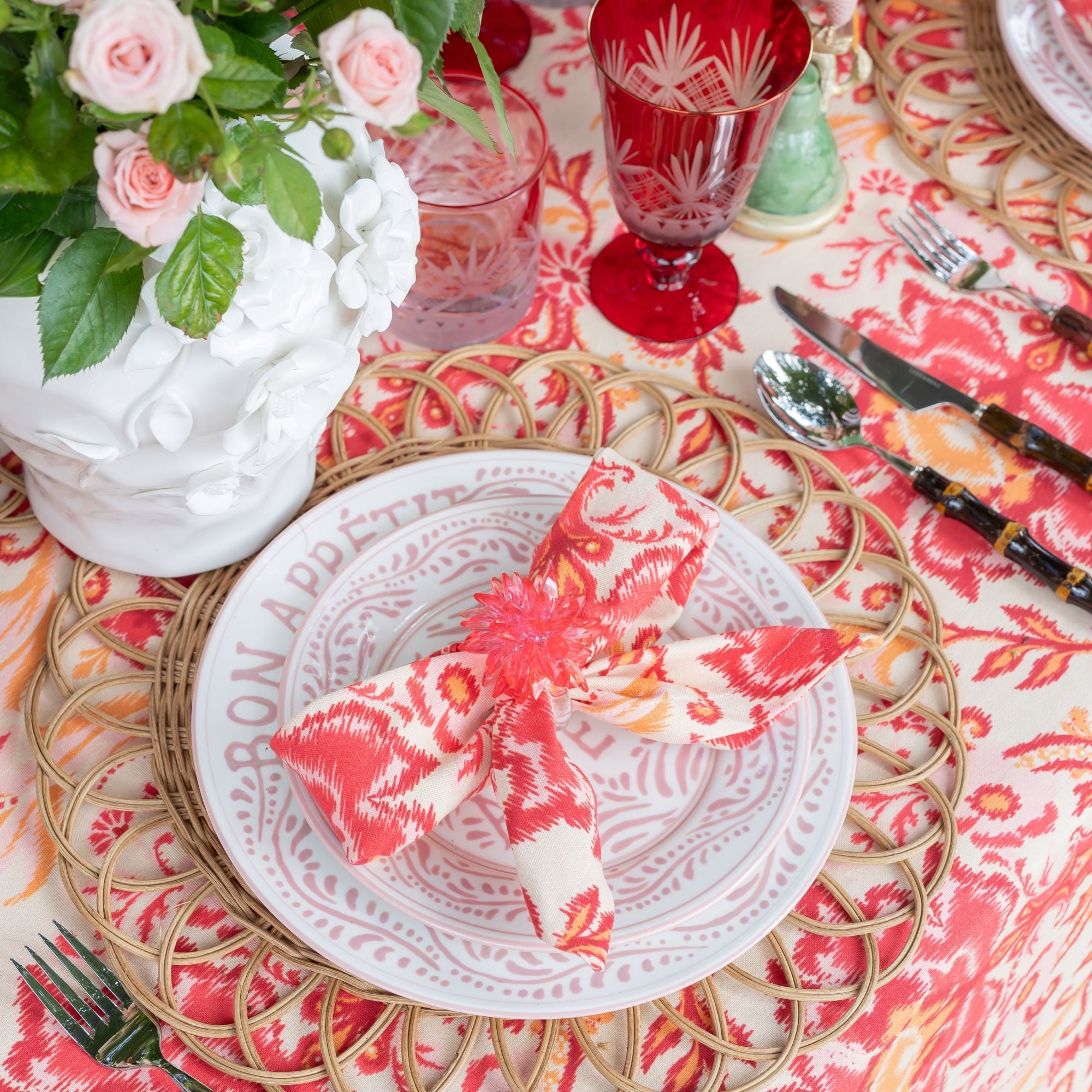 Buy Luxe Cushions & Linens - Burnt Bamboo 5pce Cutlery Set - By Luxe & Beau Designs