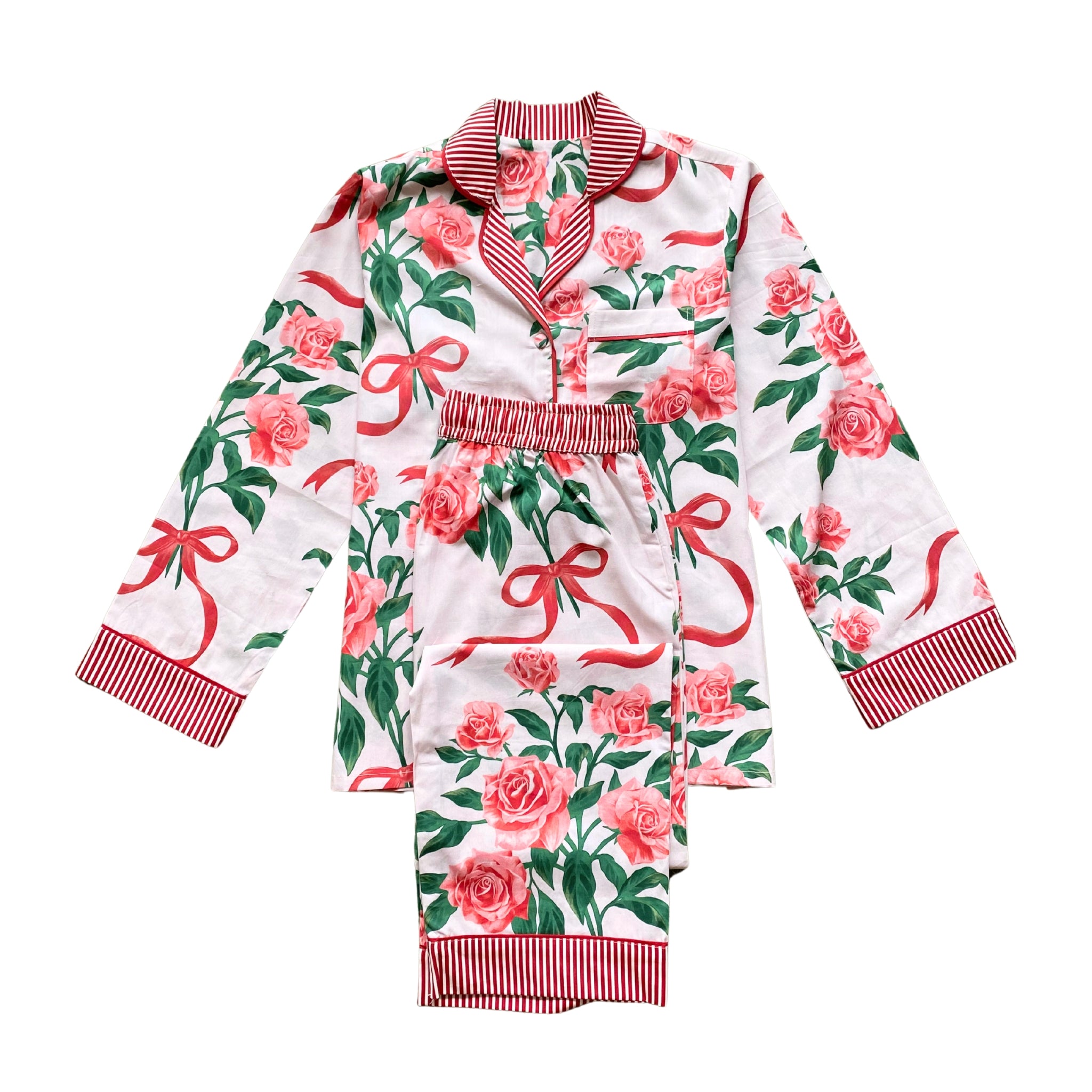 Chateau Rose Long Sleeve Pyjama Set - LUXE AND BEAU