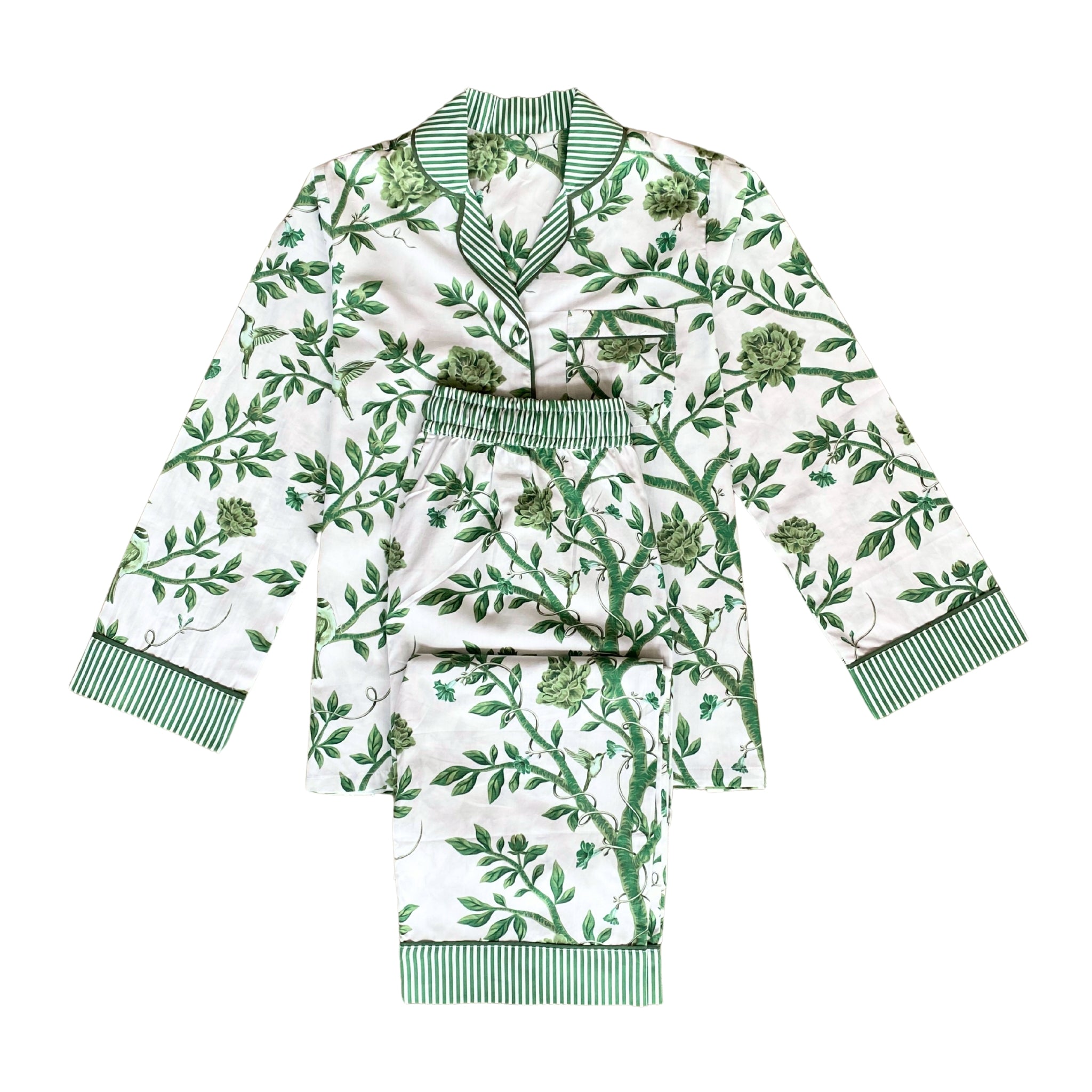 Versailles Green Chinoiserie Pyjama Set - LUXE AND BEAU