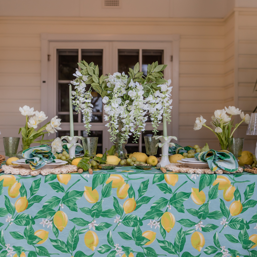 Buy Luxe Cushions & Linens - Lemon Table Cloth - By Luxe & Beau Designs 