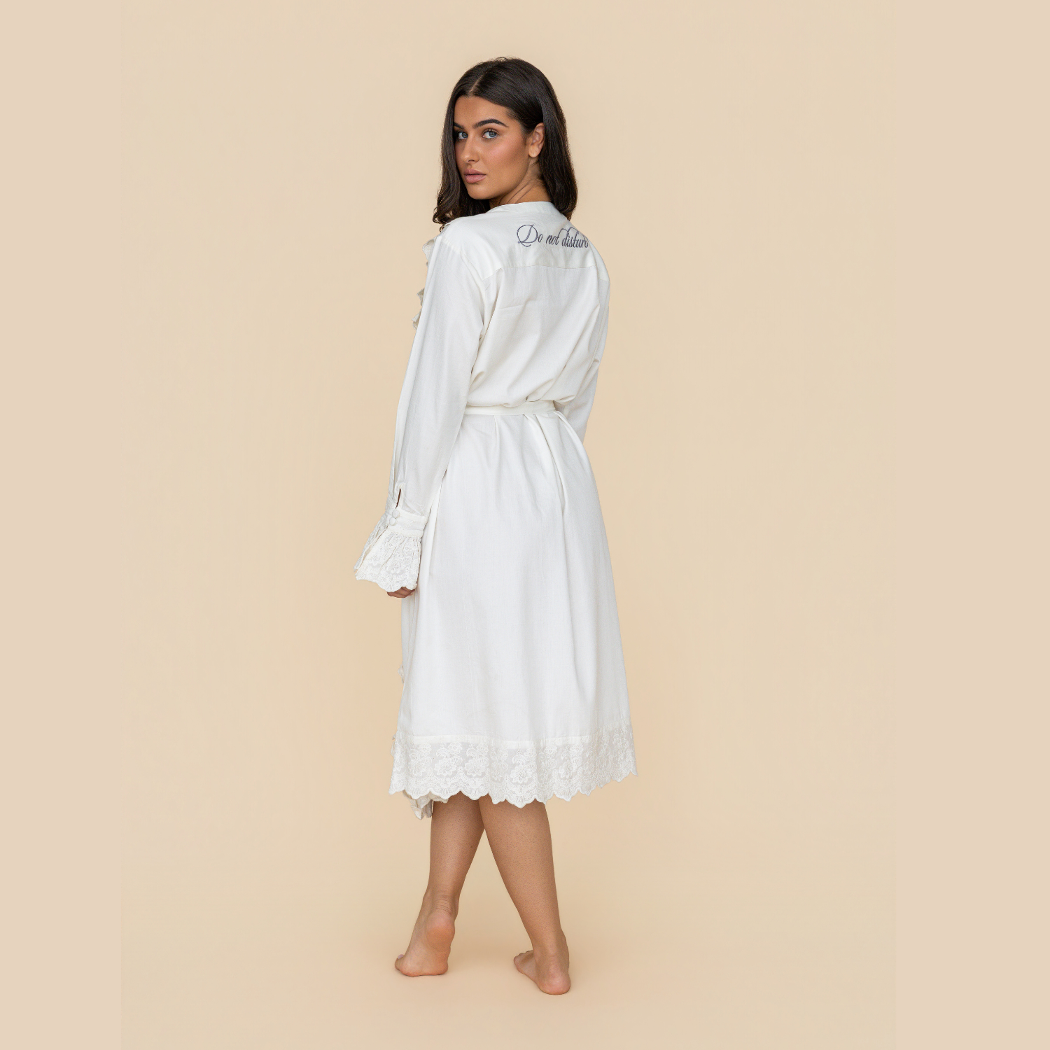 Cloud Dancer Heirloom Lace Robe - LUXE AND BEAU