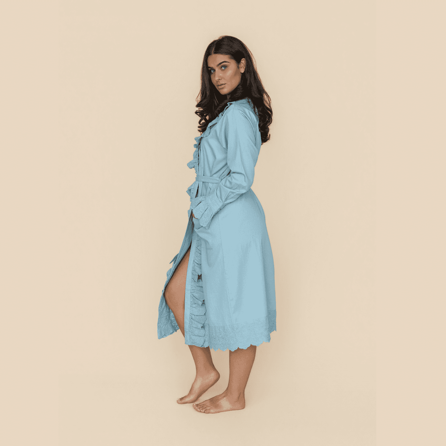 Blue Heirloom Lace Robe - LUXE AND BEAU