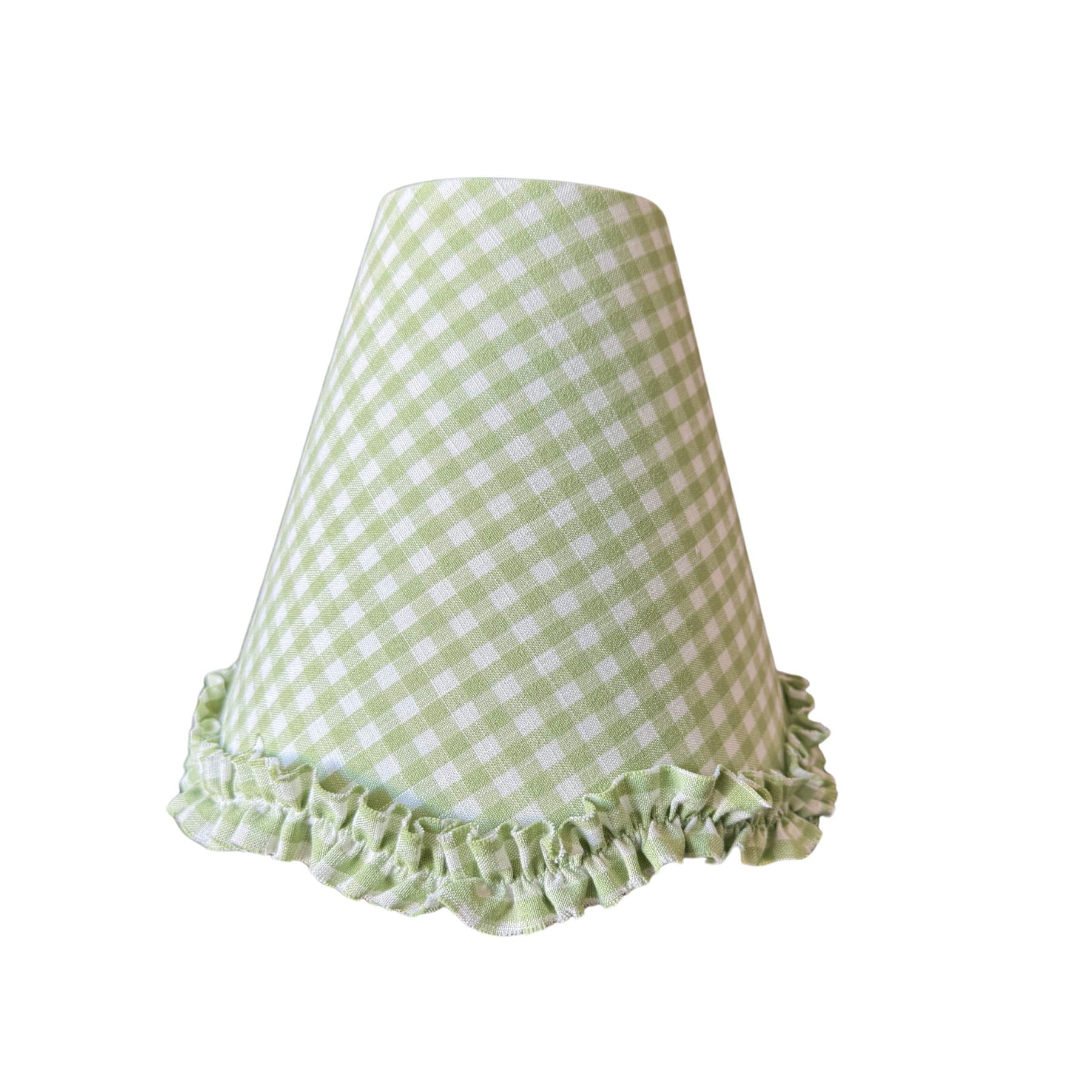 Apple Gingham Scallop Ruffle Lamp Shade - LUXE AND BEAU