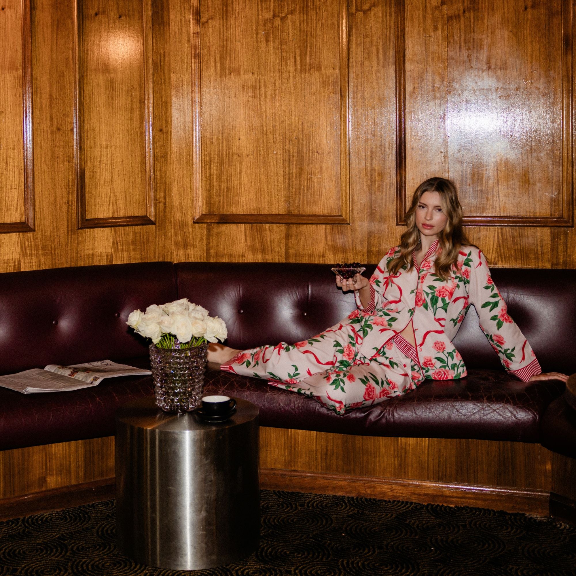 Chateau Rose Long Sleeve Pyjama Set - LUXE AND BEAU