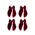Small Rouge Velvet Bow (Set of 4)