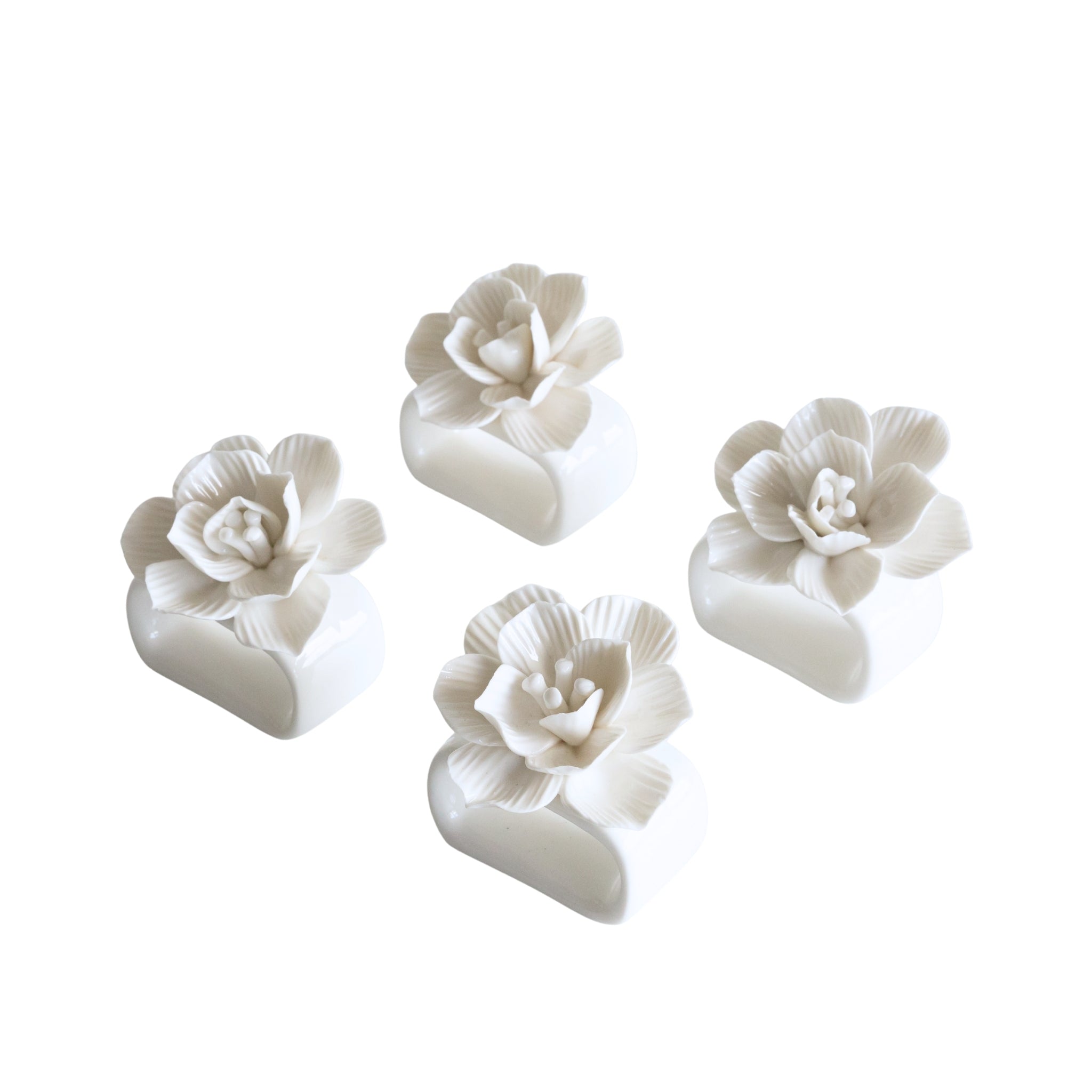 Fleur Napkin Ring (Set of 4) - LUXE AND BEAU