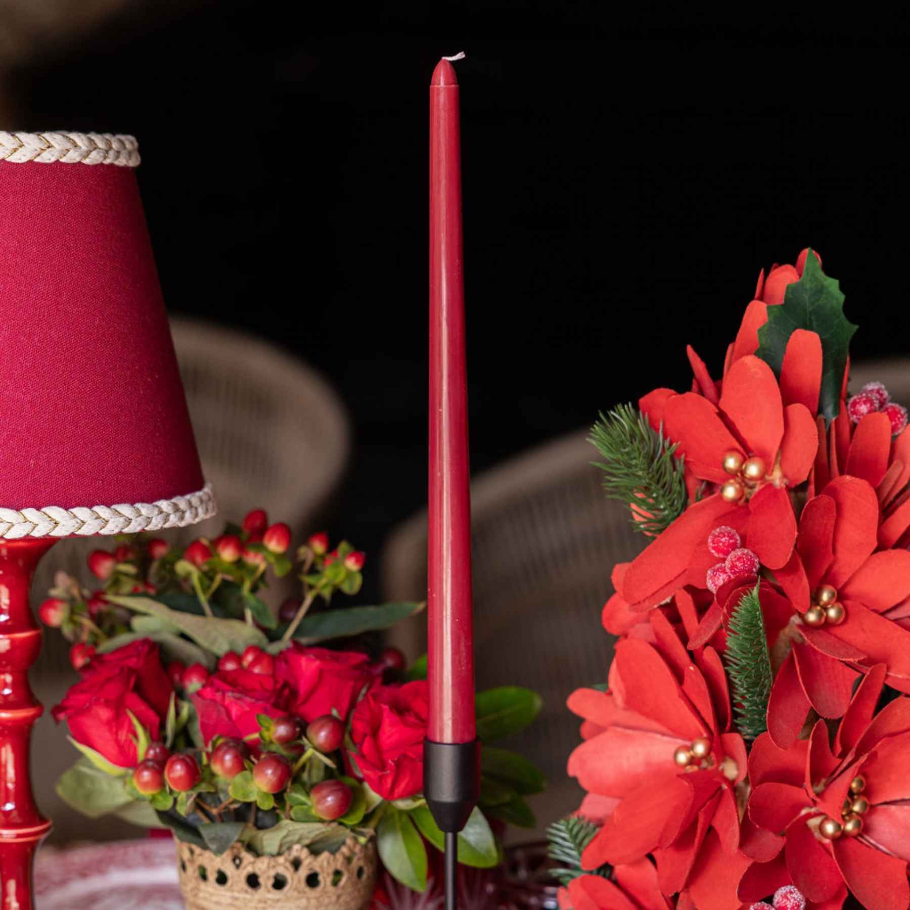 Carmine Taper Candles (Set of 4) - LUXE AND BEAU