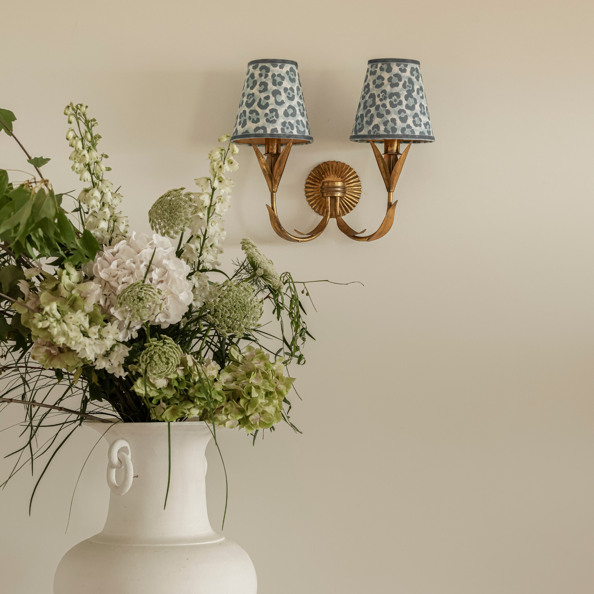 Blue Leopard Lamp Shade - LUXE AND BEAU