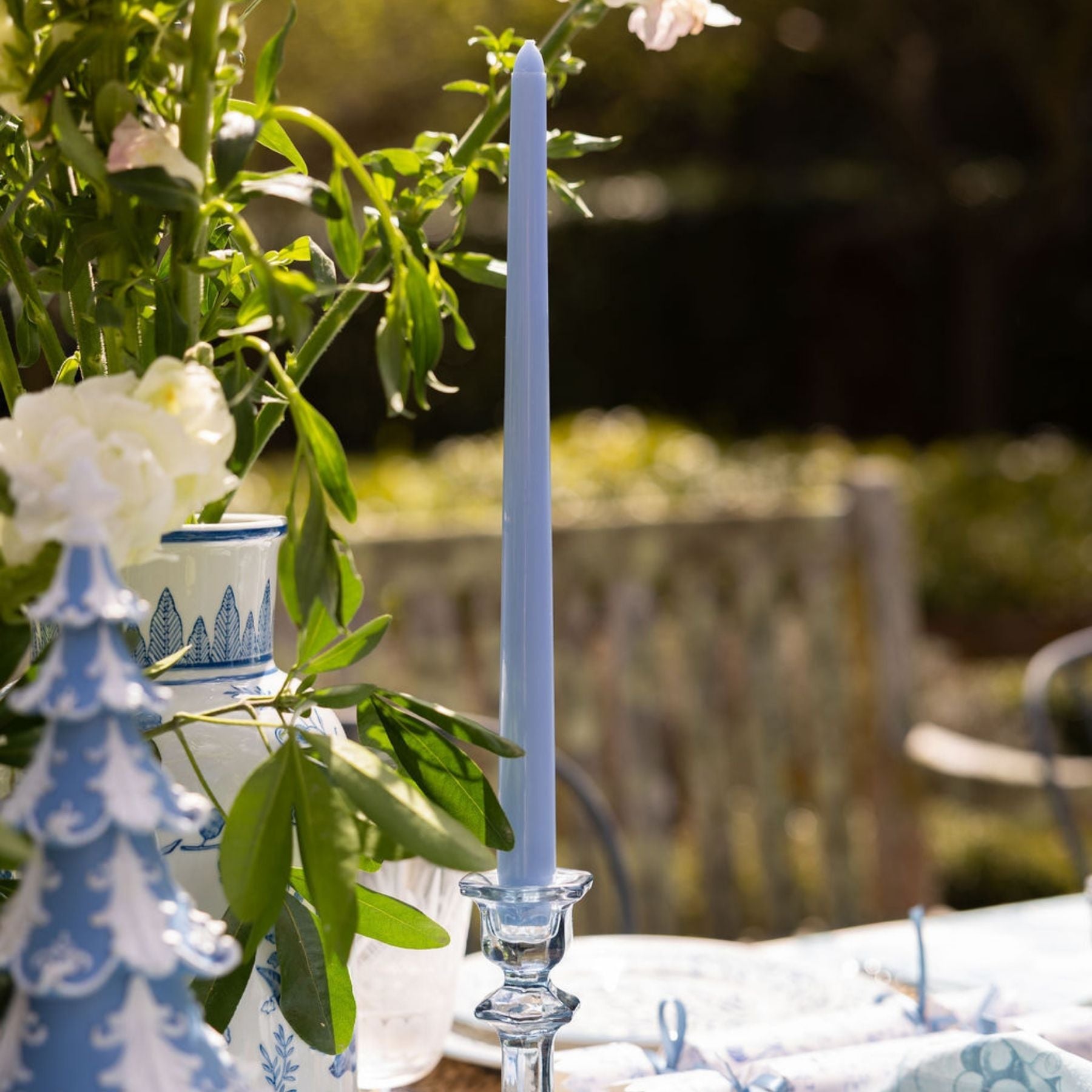 Haze Blue Taper Candles (Set of 4) - LUXE AND BEAU