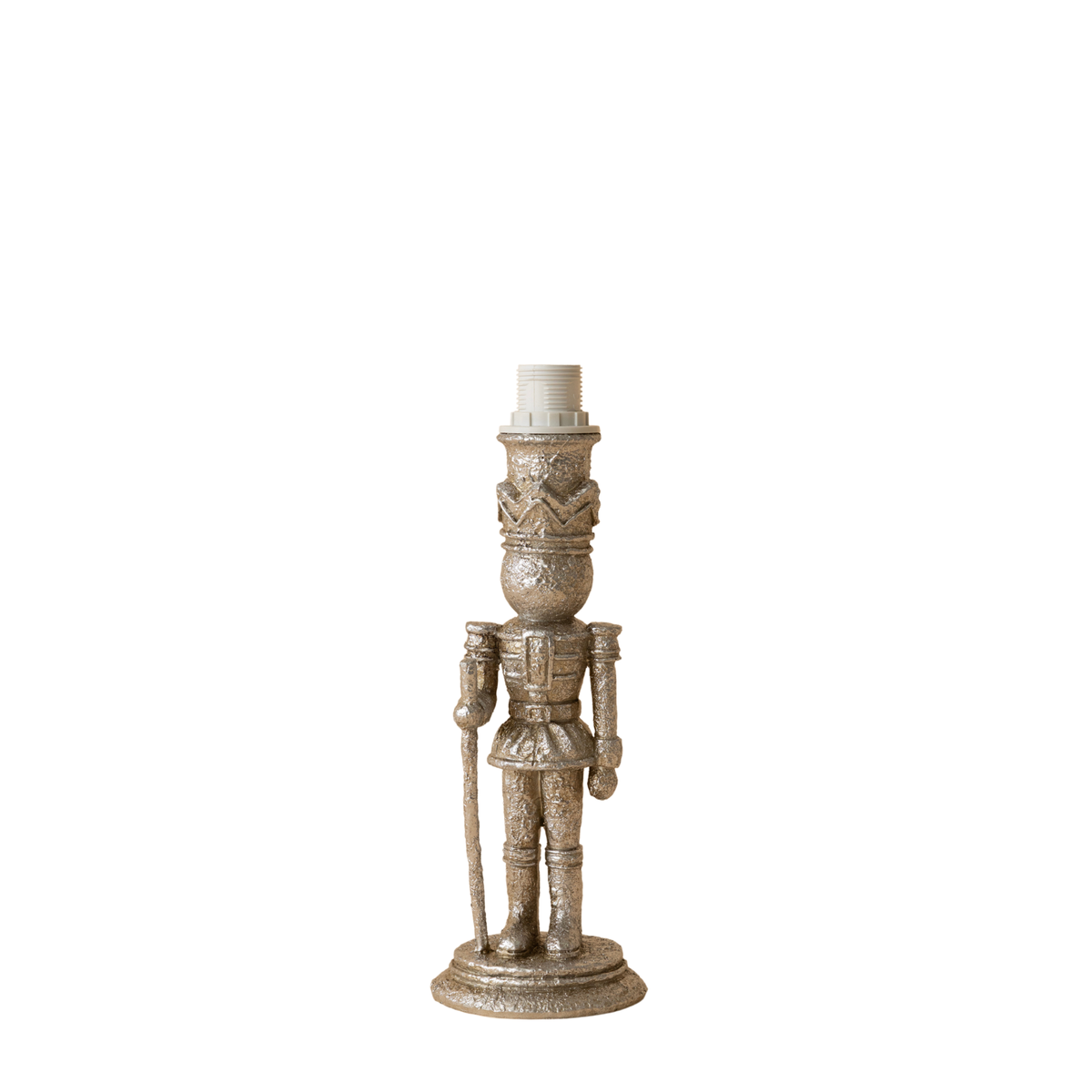 Silver nutcracker lamp base