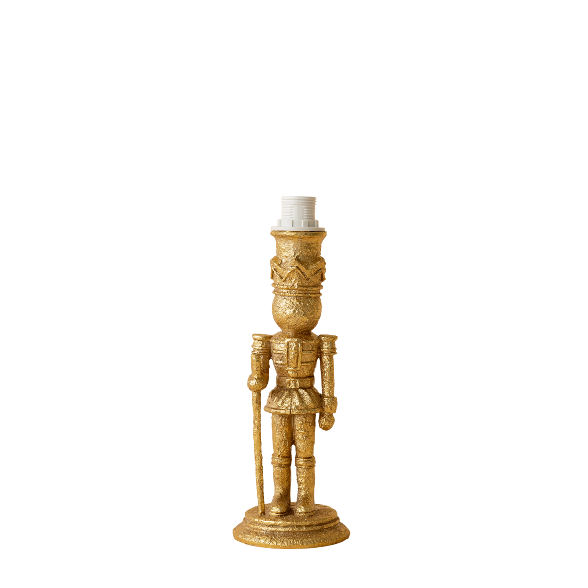 Gold nutcracker lamp base