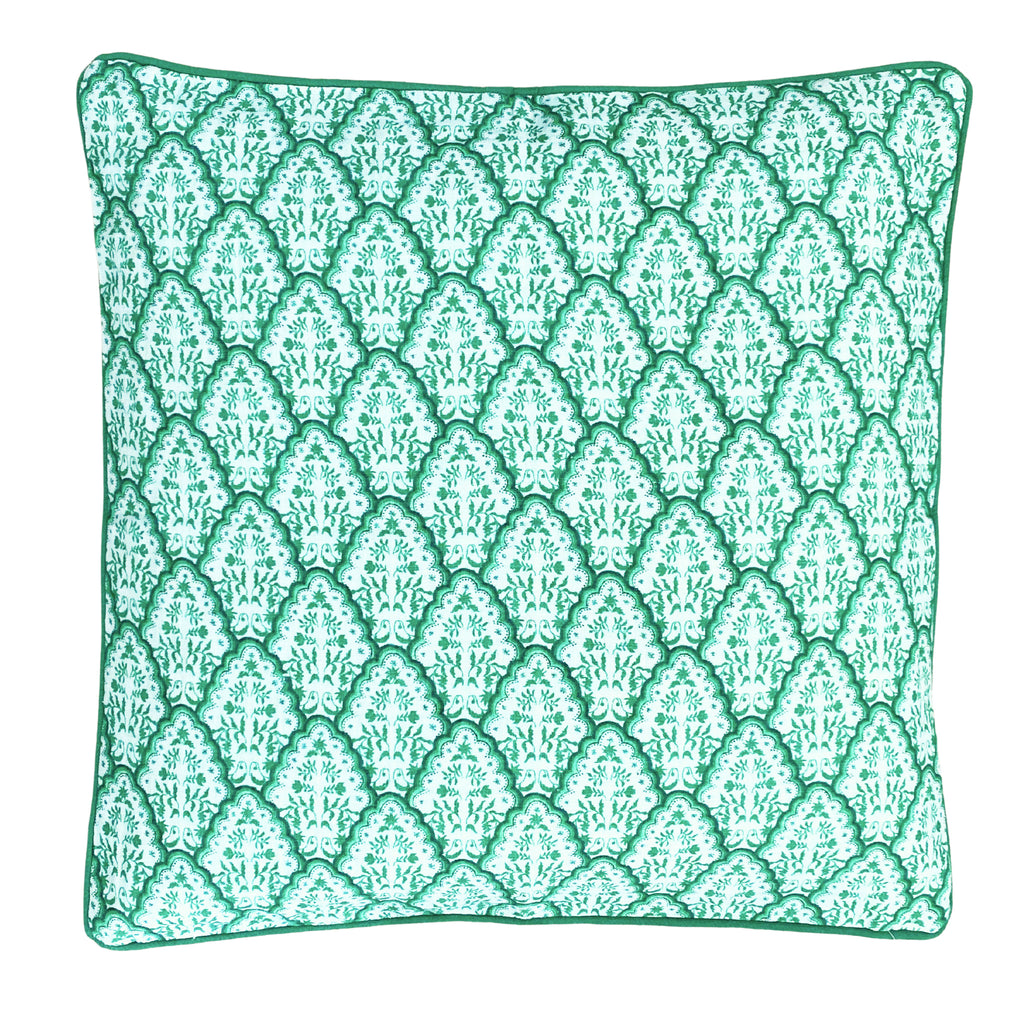 Buy Luxe Cushions & Linens - Green Scallop Cushion Cover - By Luxe & Beau Designs 