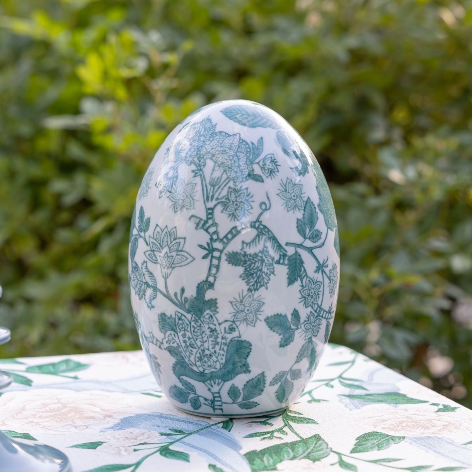 Large Green Ceramic Easter Eggs (Set of 2) - LUXE AND BEAU